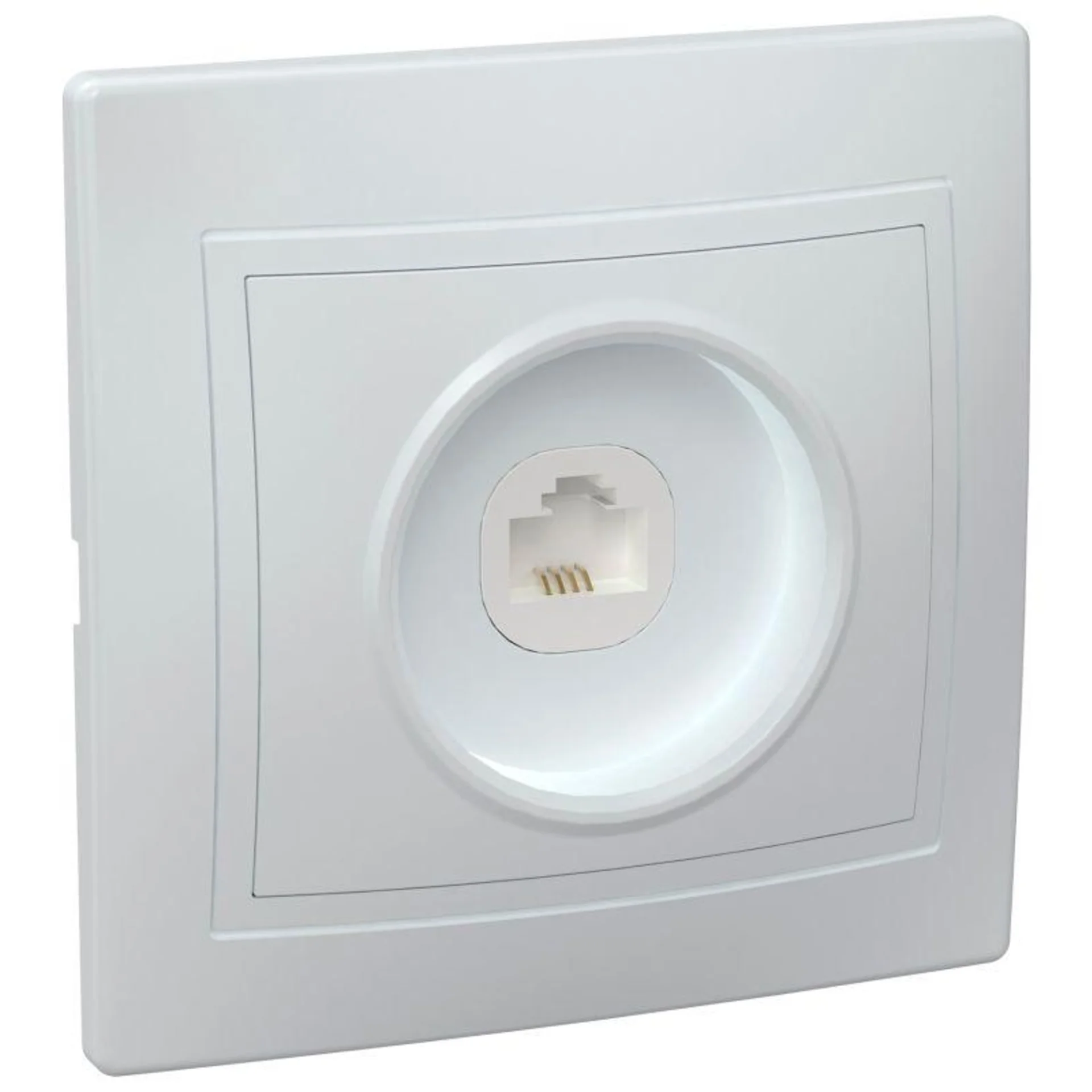 Розетка телефонная 1-м СП Кварта РТ10-КБ IP20 бел. IEK ETK10-K01-DM