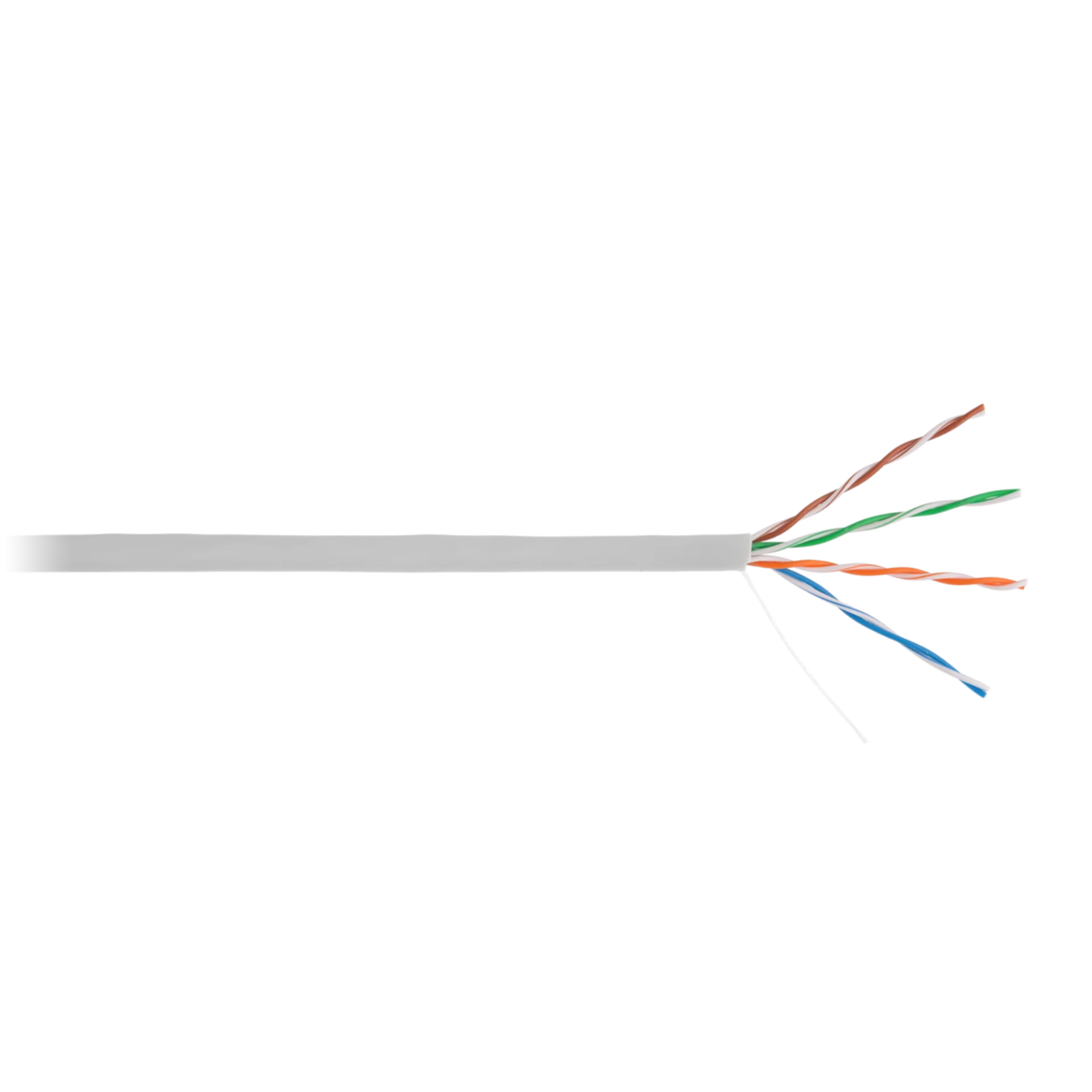 Кабель ULAN U/UTP 4 пары, Кат.5e, 100МГц, одножильный, BC (чистая медь), внутренний, PVC нг(B), серый, 305м