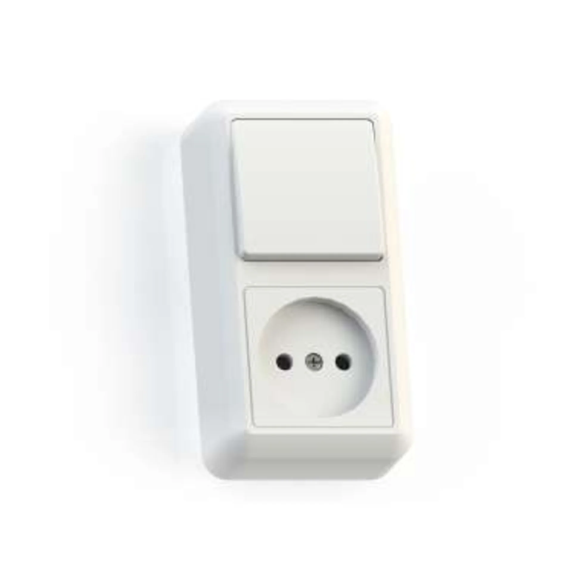 Блок комбинированный ОП БКВР-427 Оптима (1-кл. выкл. + розетка) бел. Кунцево 8060