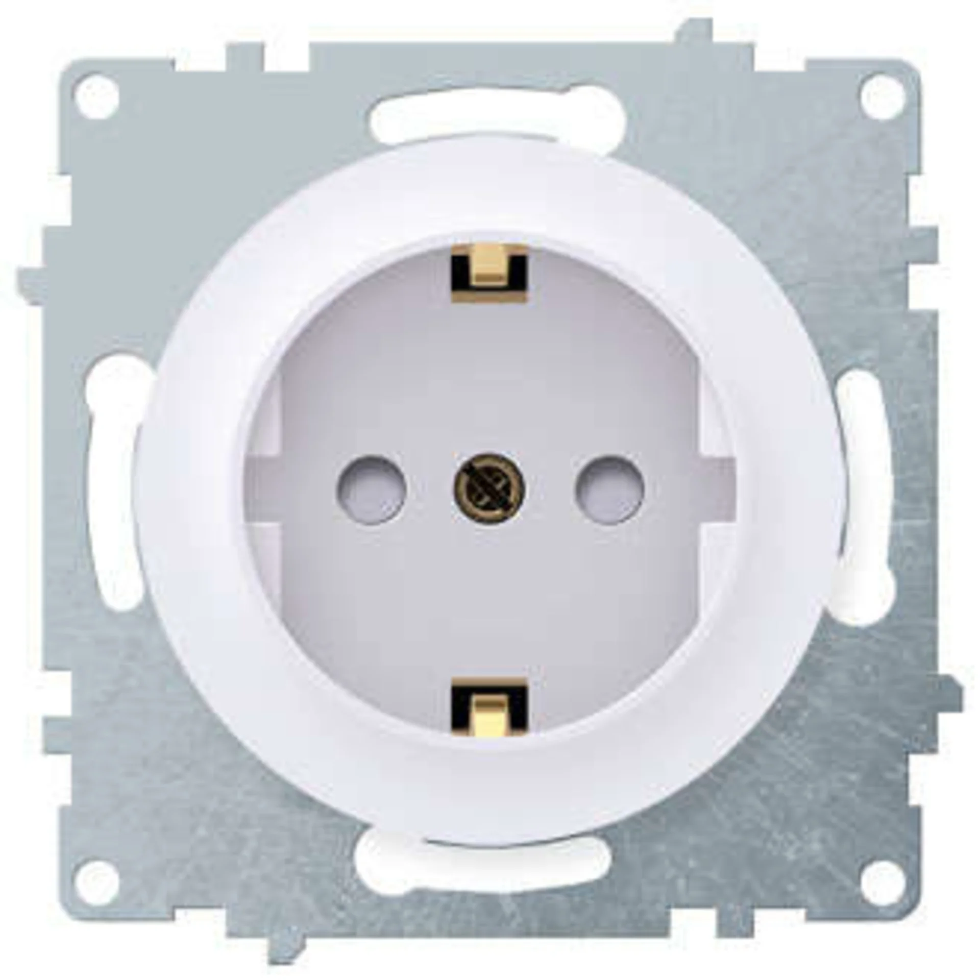 Розетка 1-м СП Florence 16А IP20 с заземл. защ. шторки винтов. контакты механизм бел. (1E10101300) O