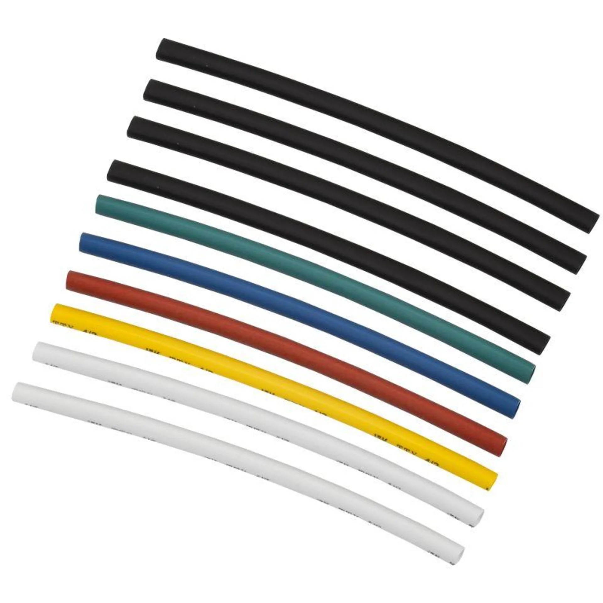 Набор трубок термоусадочных тонкостен. ТТУ 4/2 (4хЧ; 2хБ; К; С; Ж; З) 10х10см разноцвет. IEK UDRS-D2