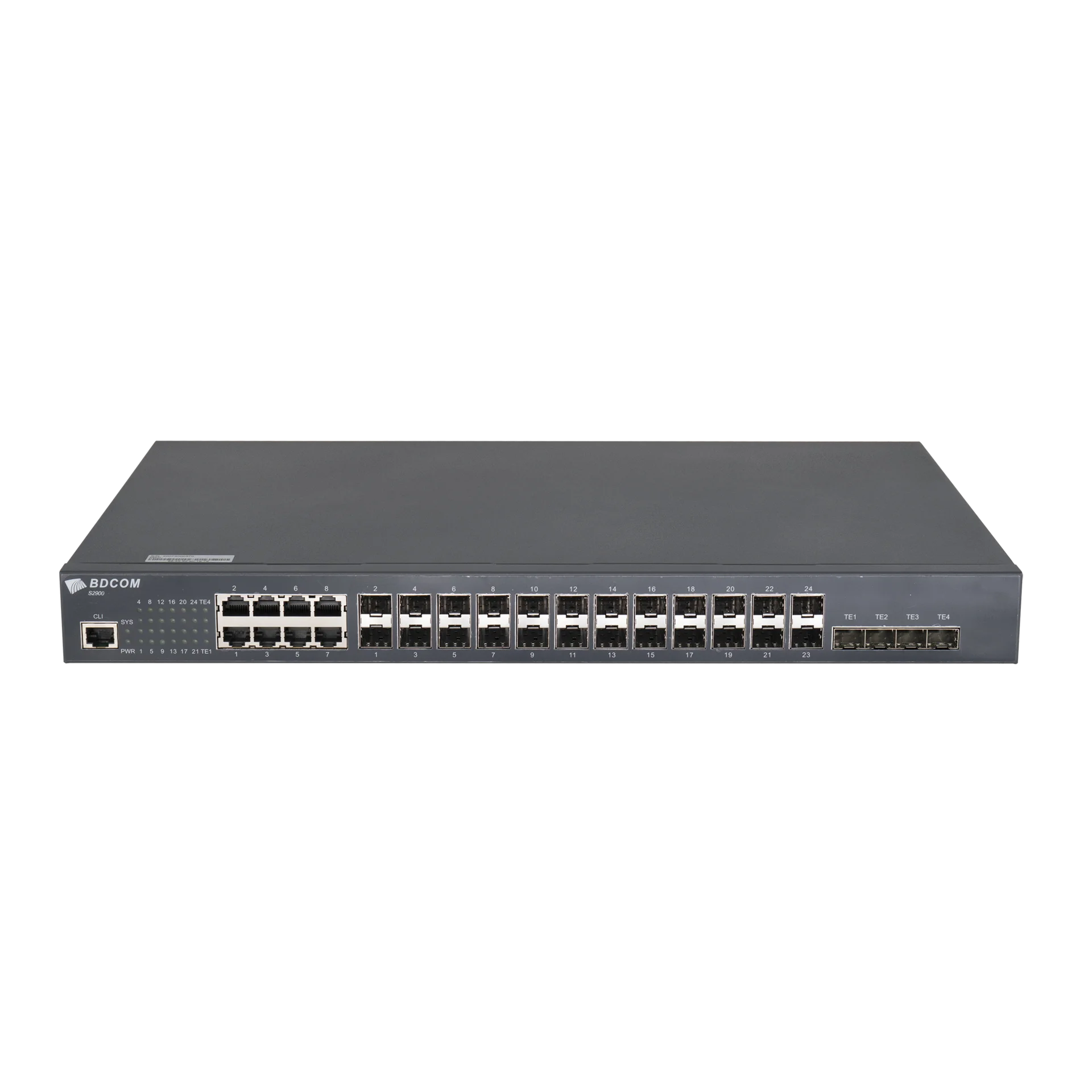 Управляемый коммутатор уровня 3 BDCOM S2900-24S8C4X, 16x 100/1000BaseX SFP, 8x Combo 10/100/1000BaseT / 100/1000BaseX SFP, 4x 1/10GE SFP+, 220VAC