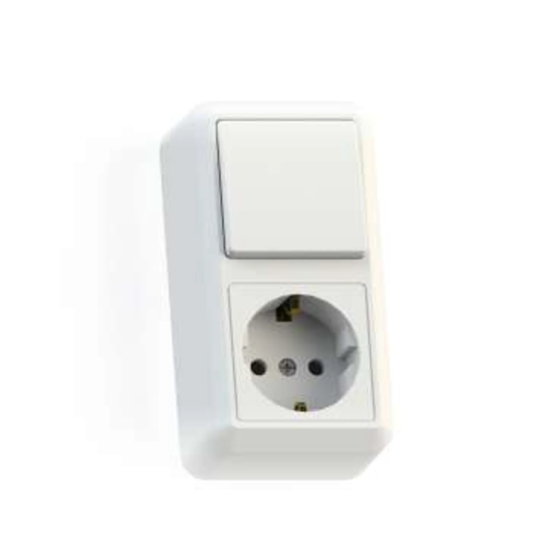 Блок комбинированный ОП БКВР-405 Оптима (1-кл. выкл. + розетка с заземл.) бел. Кунцево 8064