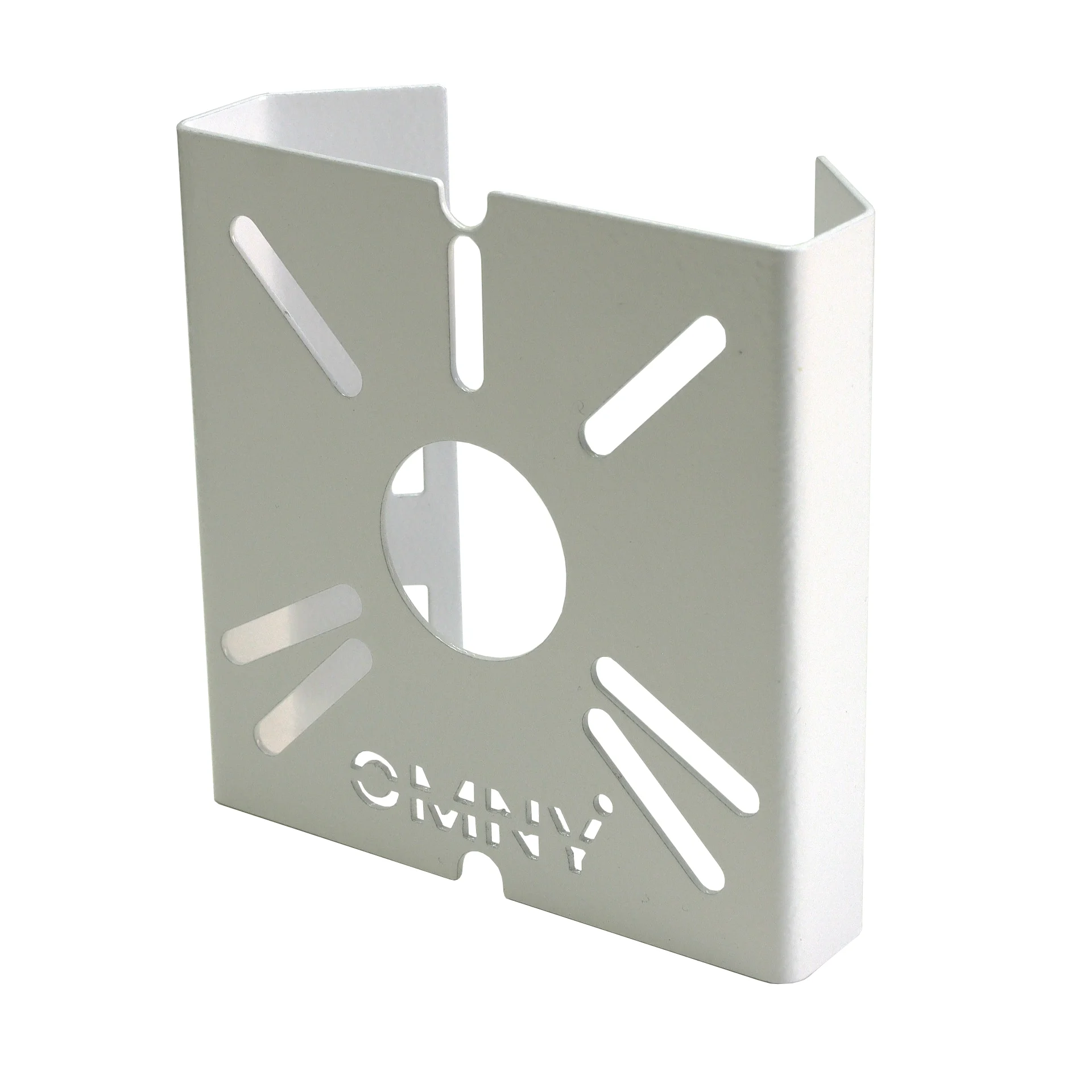 Кронштейн малый для крепления на столб/мачту, бандажная лента 9мм, 20мм, толщина 1.2мм, белый