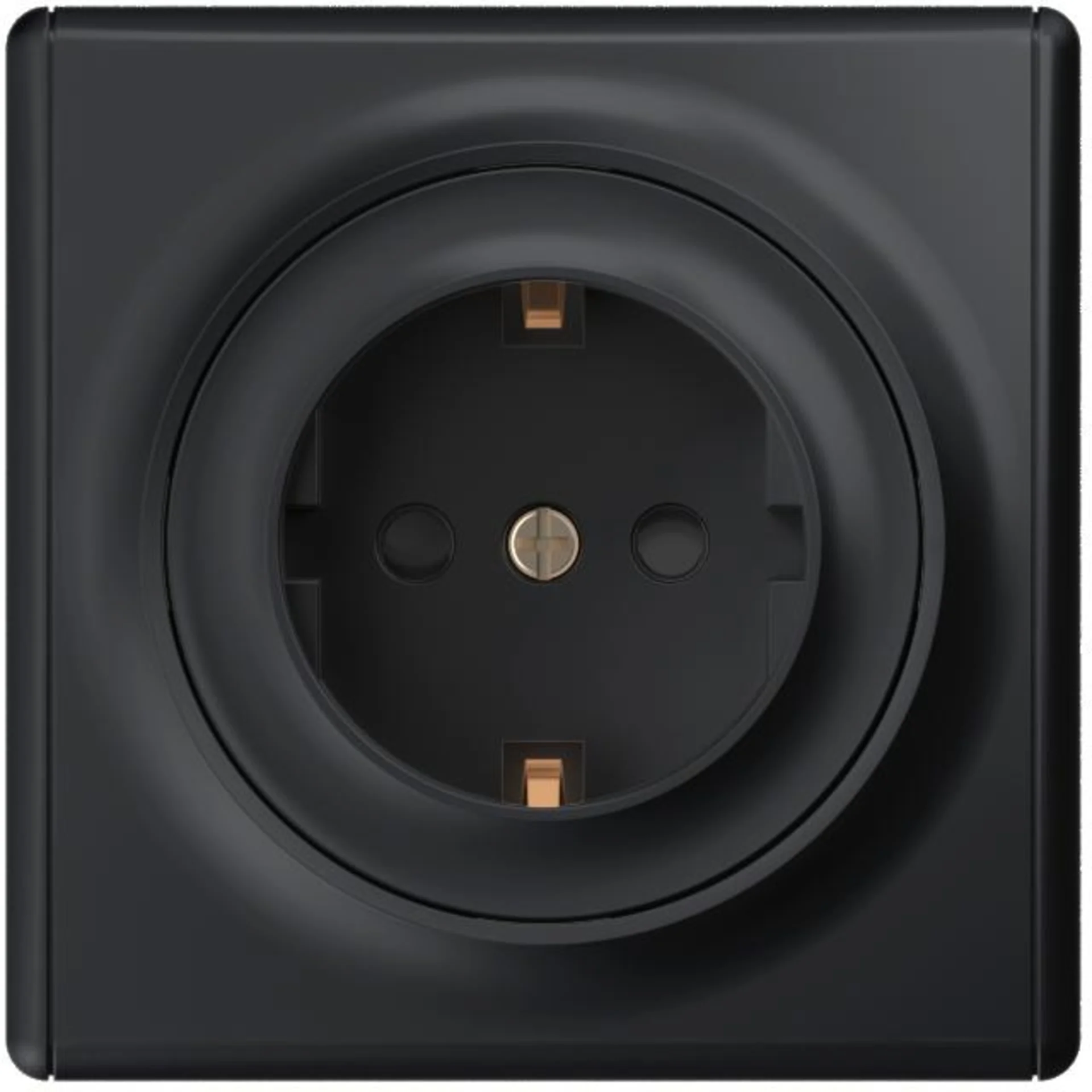 Розетка 1-м СП Florence 16А IP20 с заземл. защ. шторки винтов. клеммы механизм черн. (1E10101303) On