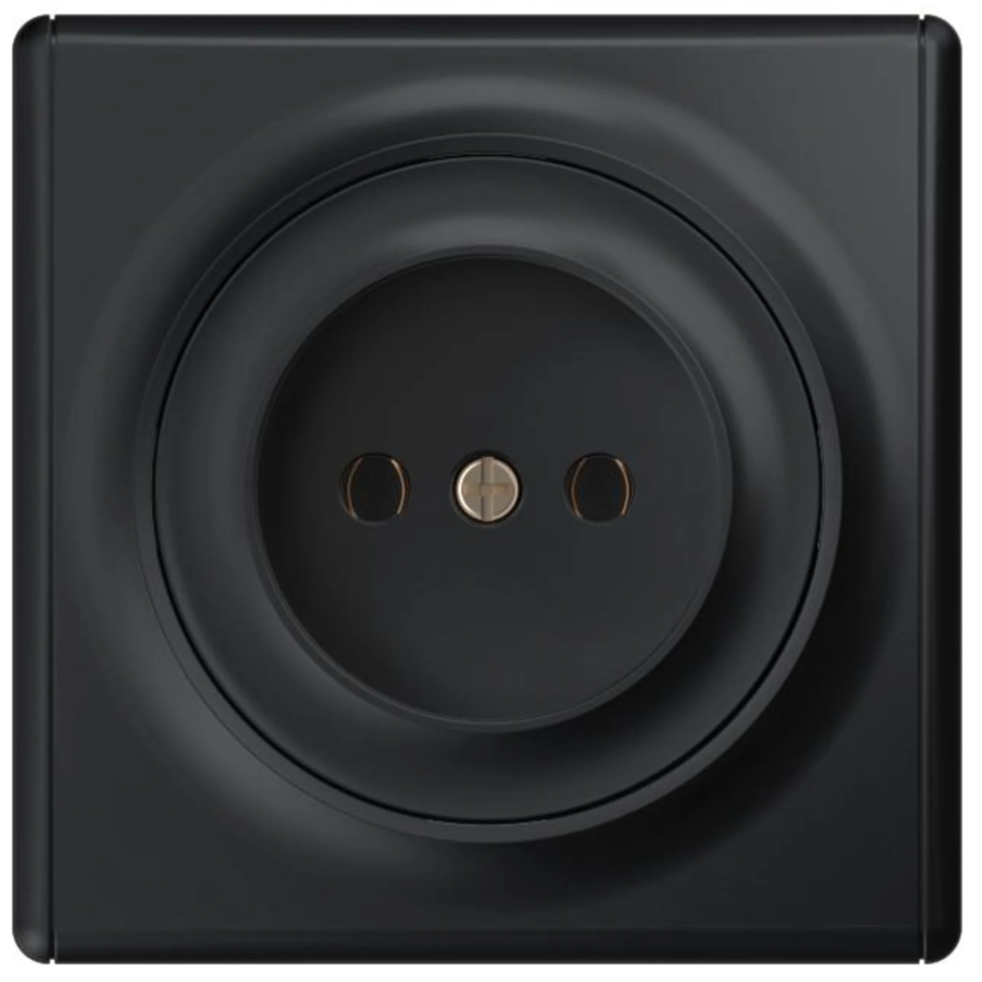 Розетка 1-м СП Florence 16А IP20 без заземл. винтов. клеммы механизм черн. (1E10301303) OneKeyElectr