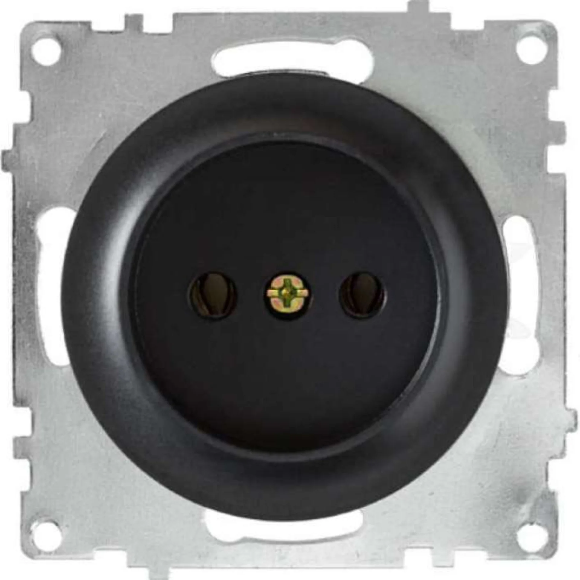 Розетка 1-м СП Florence 16А IP20 без заземл. винтов. клеммы механизм черн. (1E10301303) OneKeyElectr