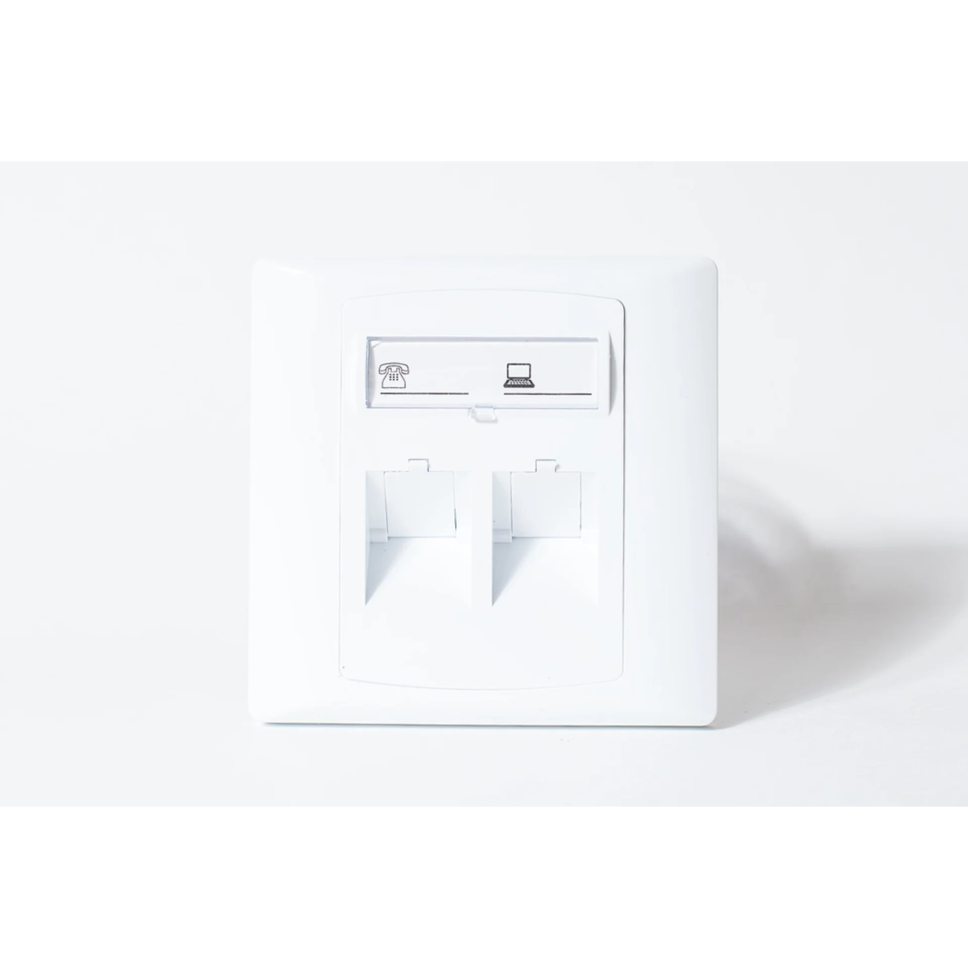 Рамка 86x86 мм, для 2 модулей Keystone, с суппортом