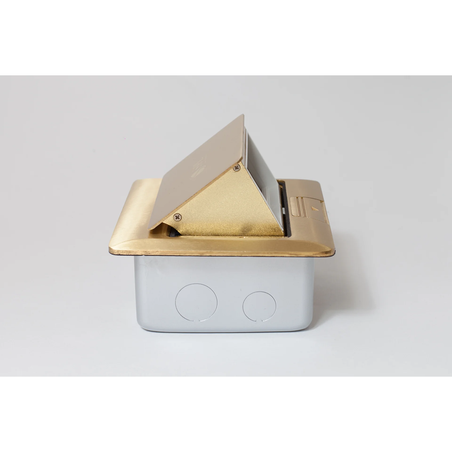 Люк на 2 поста (45х45), латунь, с металлической коробкой, IP44