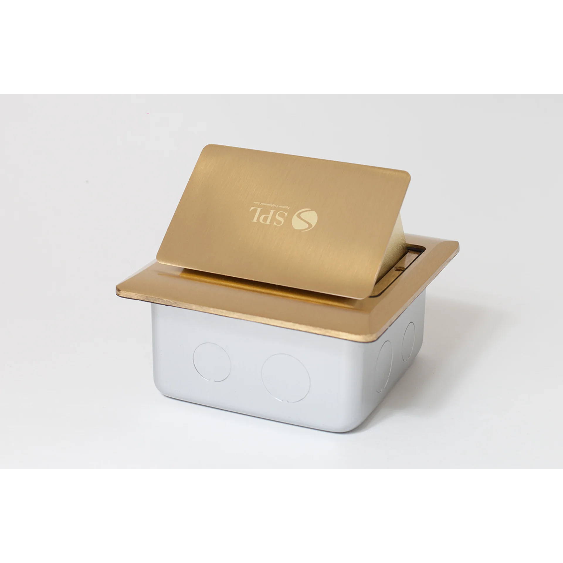 Люк на 2 поста (45х45), латунь, с металлической коробкой, IP44