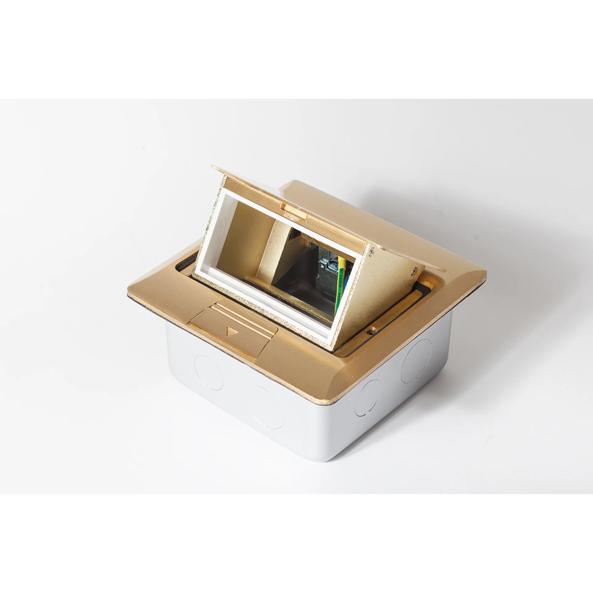 Люк на 2 поста (45х45), латунь, с металлической коробкой, IP44