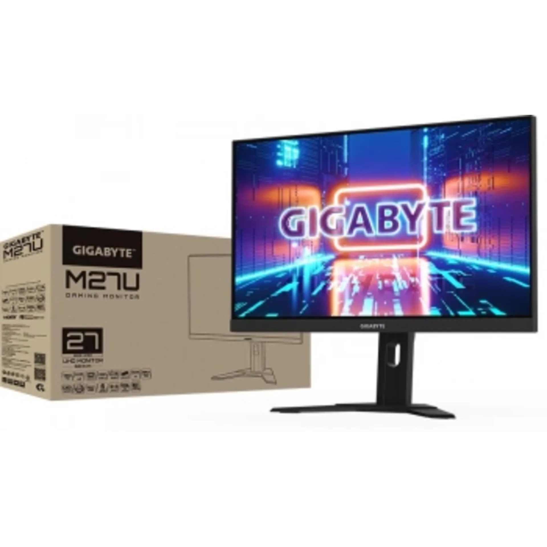 Монитор Gigabyte 27" M27U черный IPS LED 1ms 16:9 HDMI M/M матовая HAS 400cd 178гр/178гр 3840x2160 1