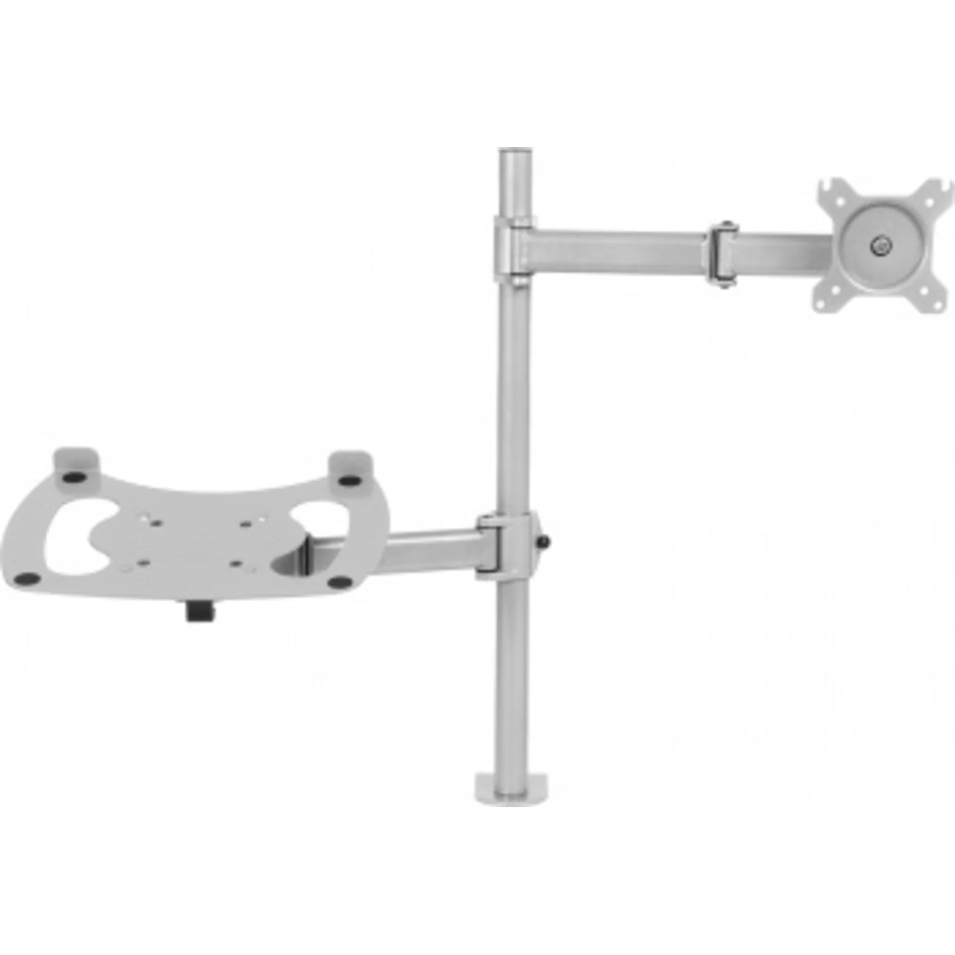 Кронштейн для монитора/ноутбука Cactus CS-VM-LH07-AL серебряный 13"-27" макс.8кг настольный поворот