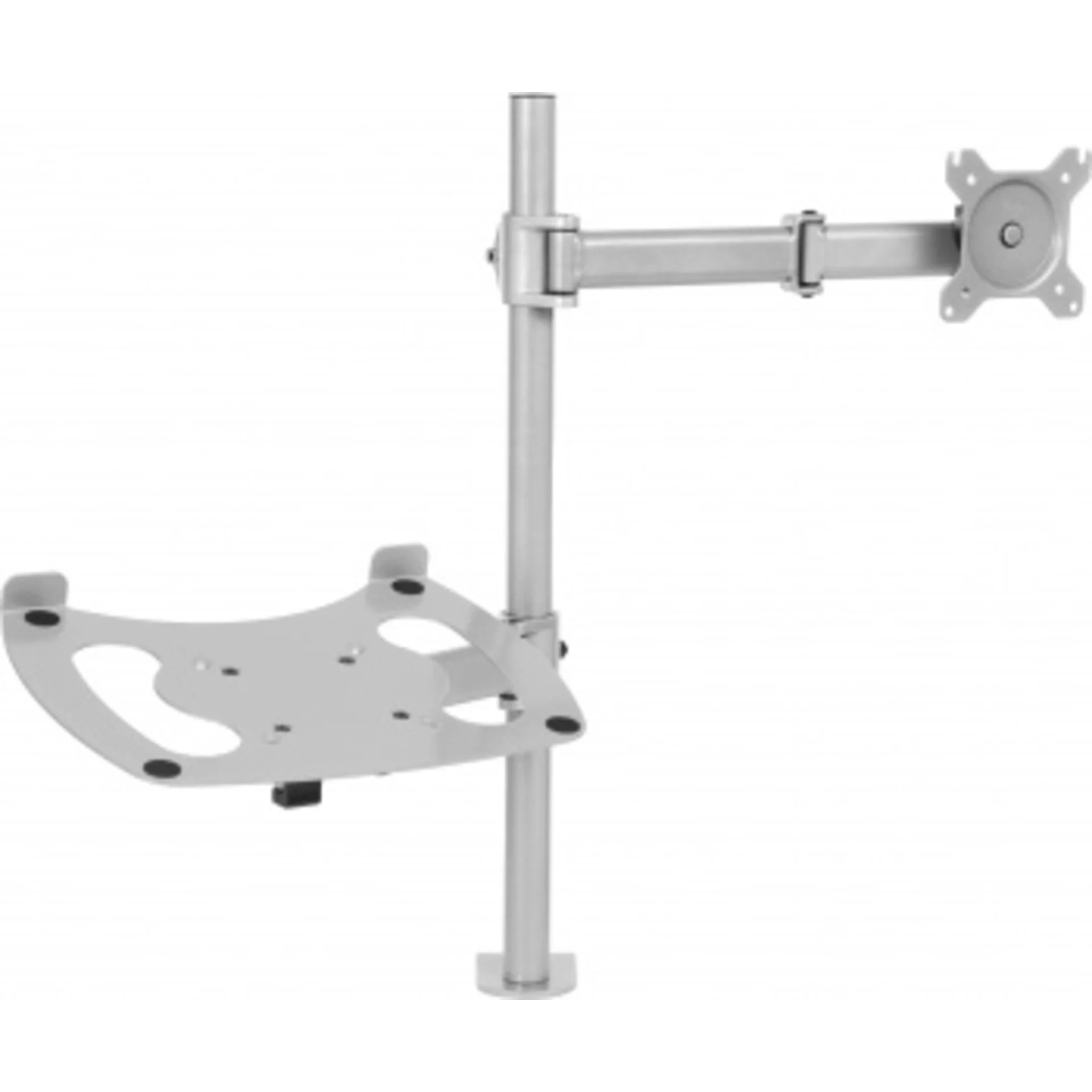 Кронштейн для монитора/ноутбука Cactus CS-VM-LH07-AL серебряный 13"-27" макс.8кг настольный поворот