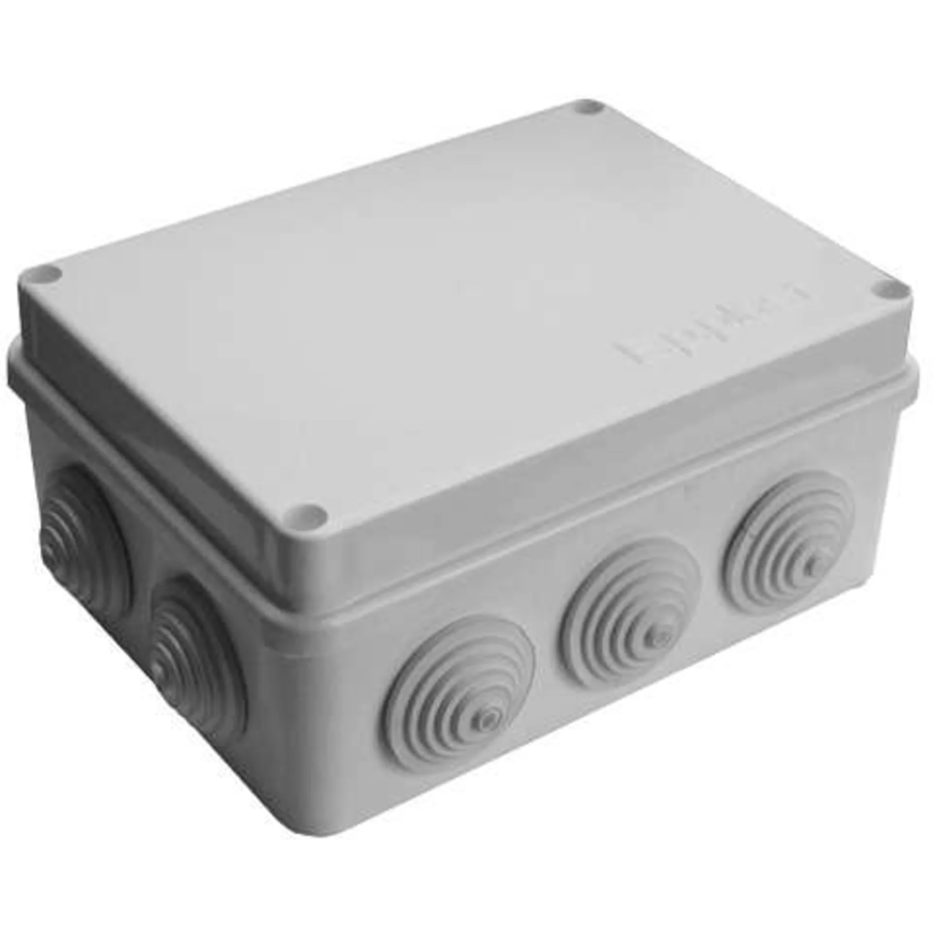 Коробка распределительная ОП 150х110х70мм IP54 10 выходов 10 гермовводов. крышка на винтах сер. Eppl