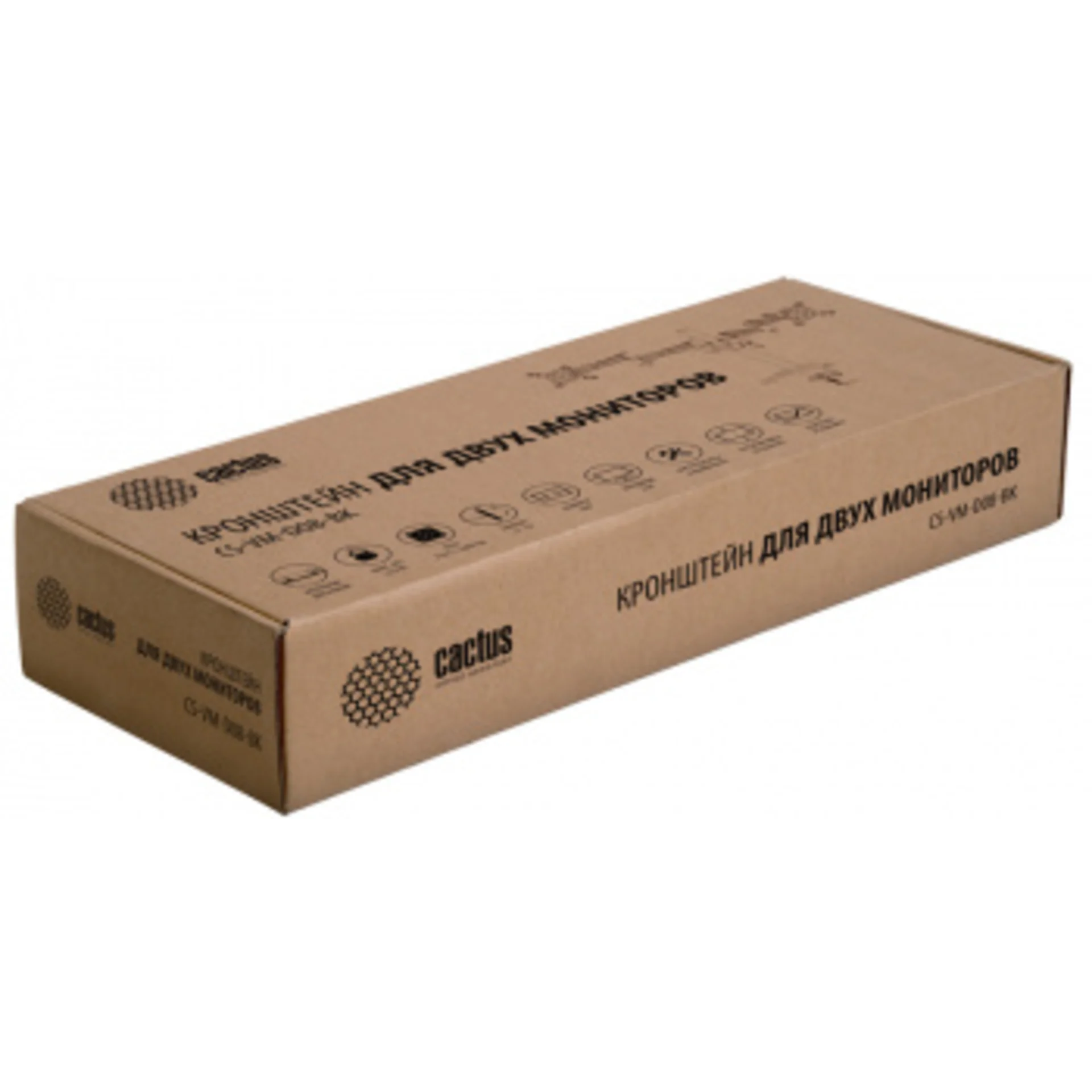 Кронштейн для мониторов Cactus CS-VM-D08-BK черный 13"-27" макс.8кг настольный поворот и наклон