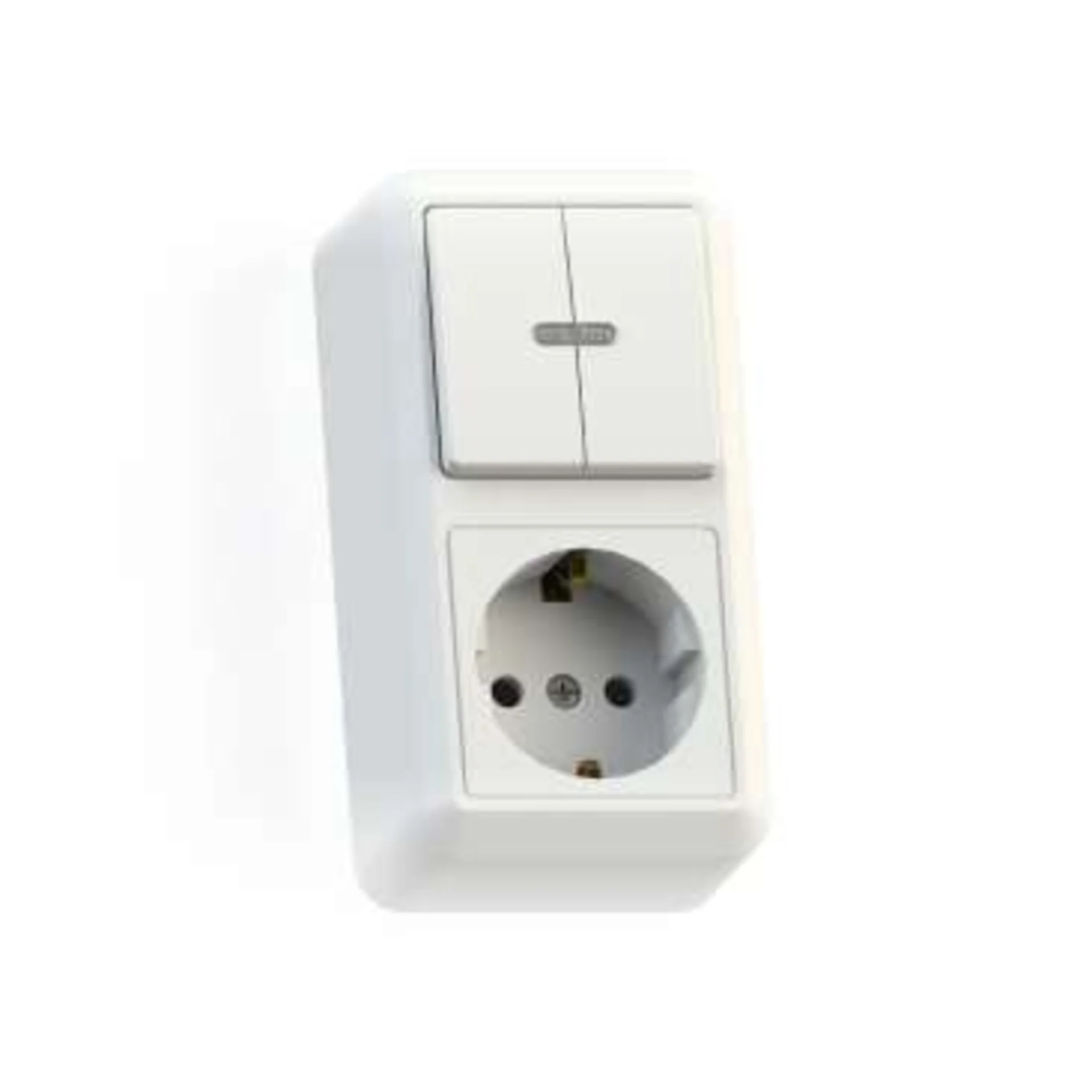 Блок комбинированный ОП БКВР-433 Оптима (2-кл. выкл. с подсветкой + розетка с заземл.) бел. Кунцево