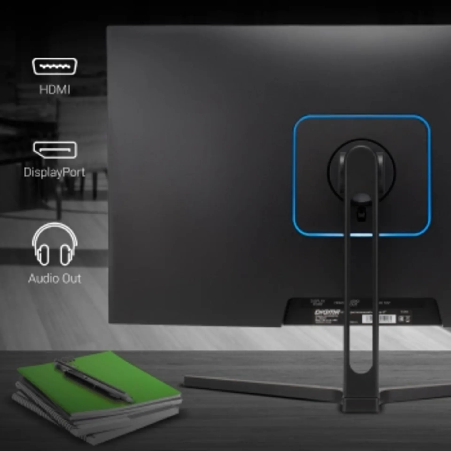 Монитор Digma 27" DM-MONB2702 черный IPS LED 5ms 16:9 HDMI матовая 250cd 178гр/178гр 2560x1440 75Hz