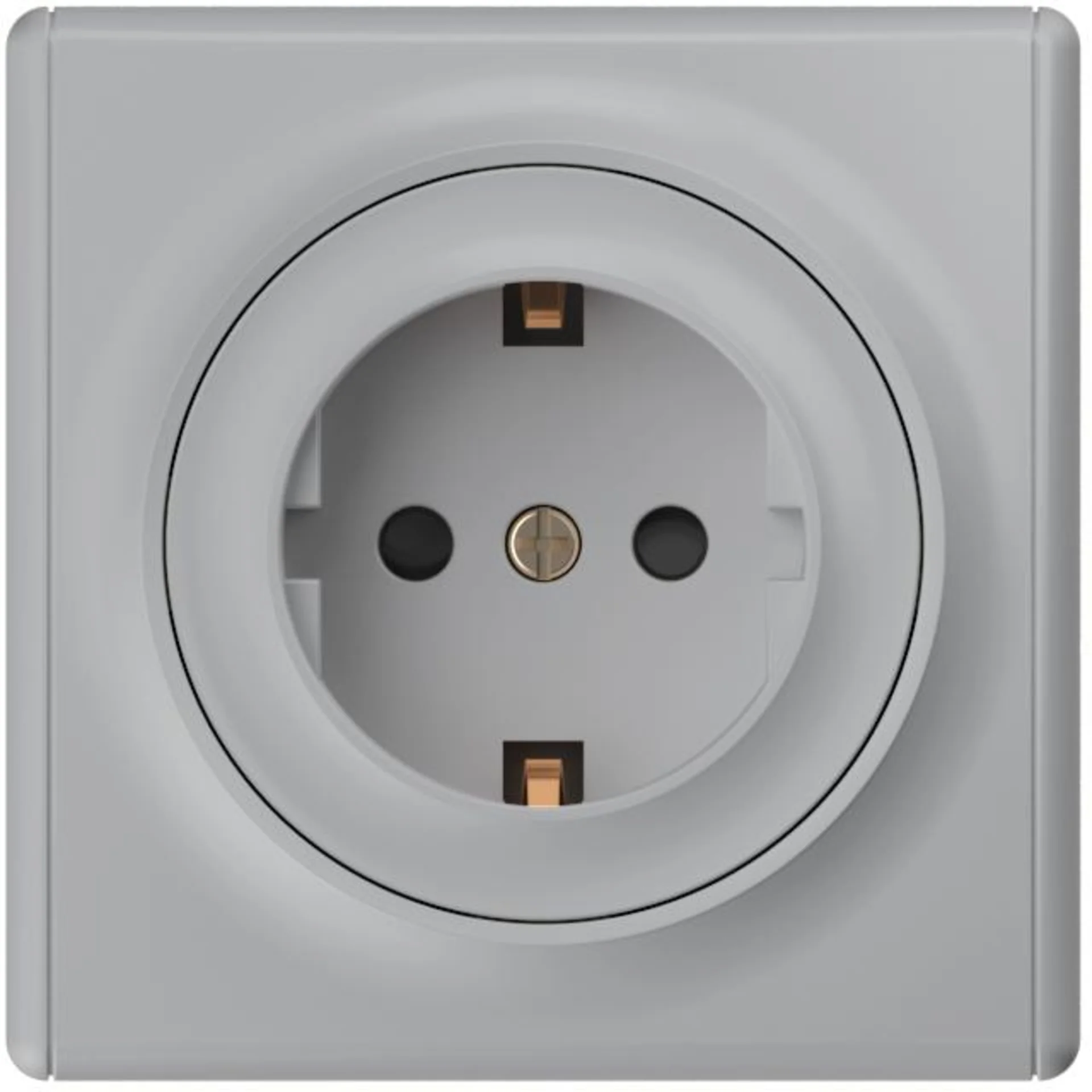 Розетка 1-м СП Florence 16А IP20 с заземл. защ. шторки винтов. клеммы механизм сер. (1E10101302) One