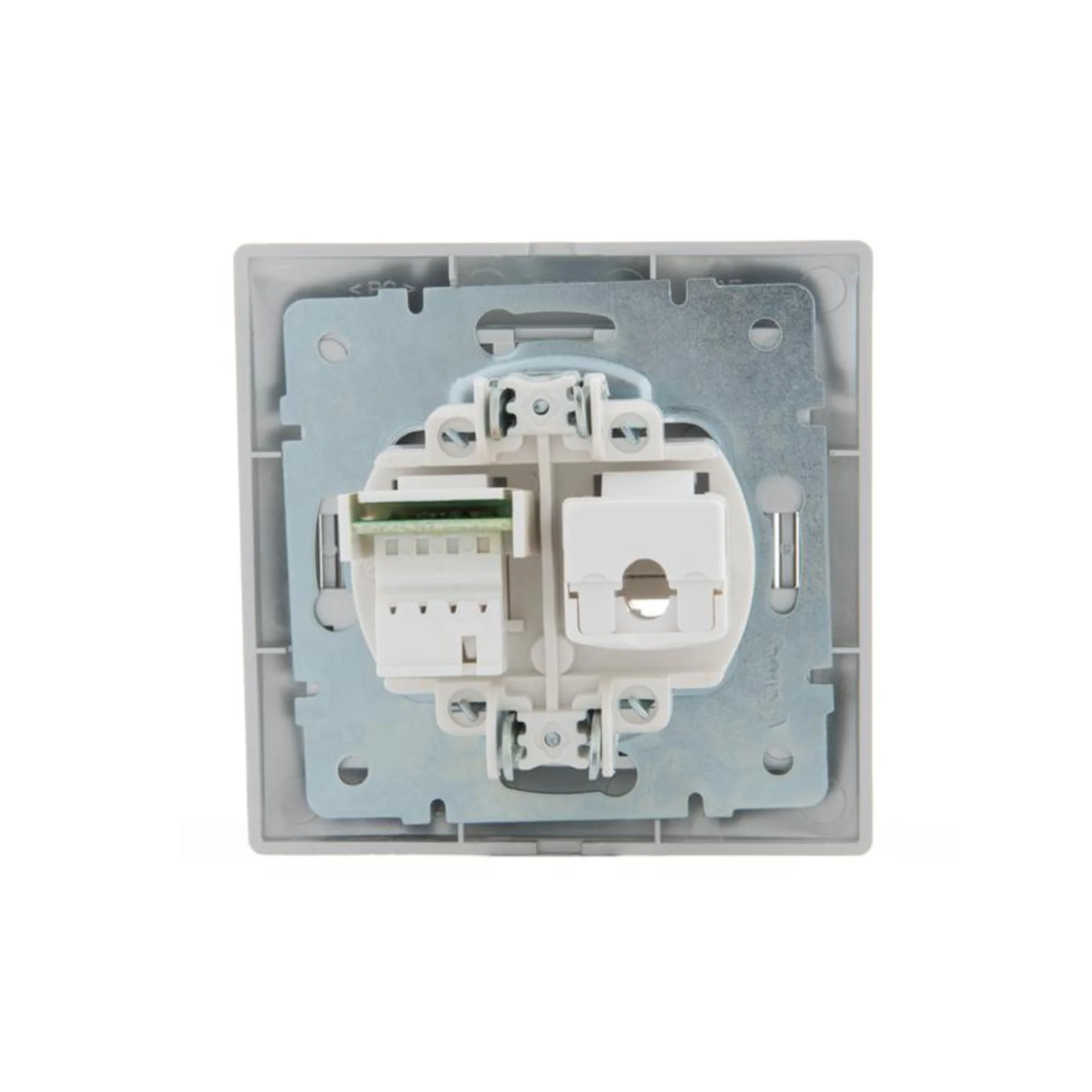 Розетка компьютерная + телефонная 2-м СП Mira RJ45 + RJ11 сер. метал. LEZARD 701-1010-143