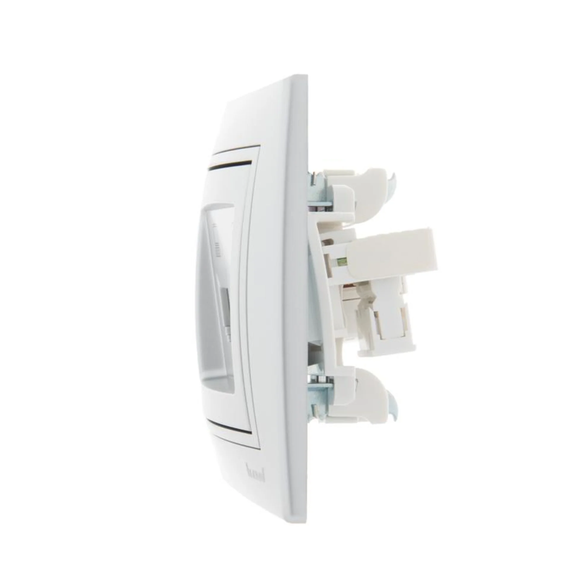 Розетка компьютерная + телефонная 2-м СП Mira RJ45 + RJ11 сер. метал. LEZARD 701-1010-143