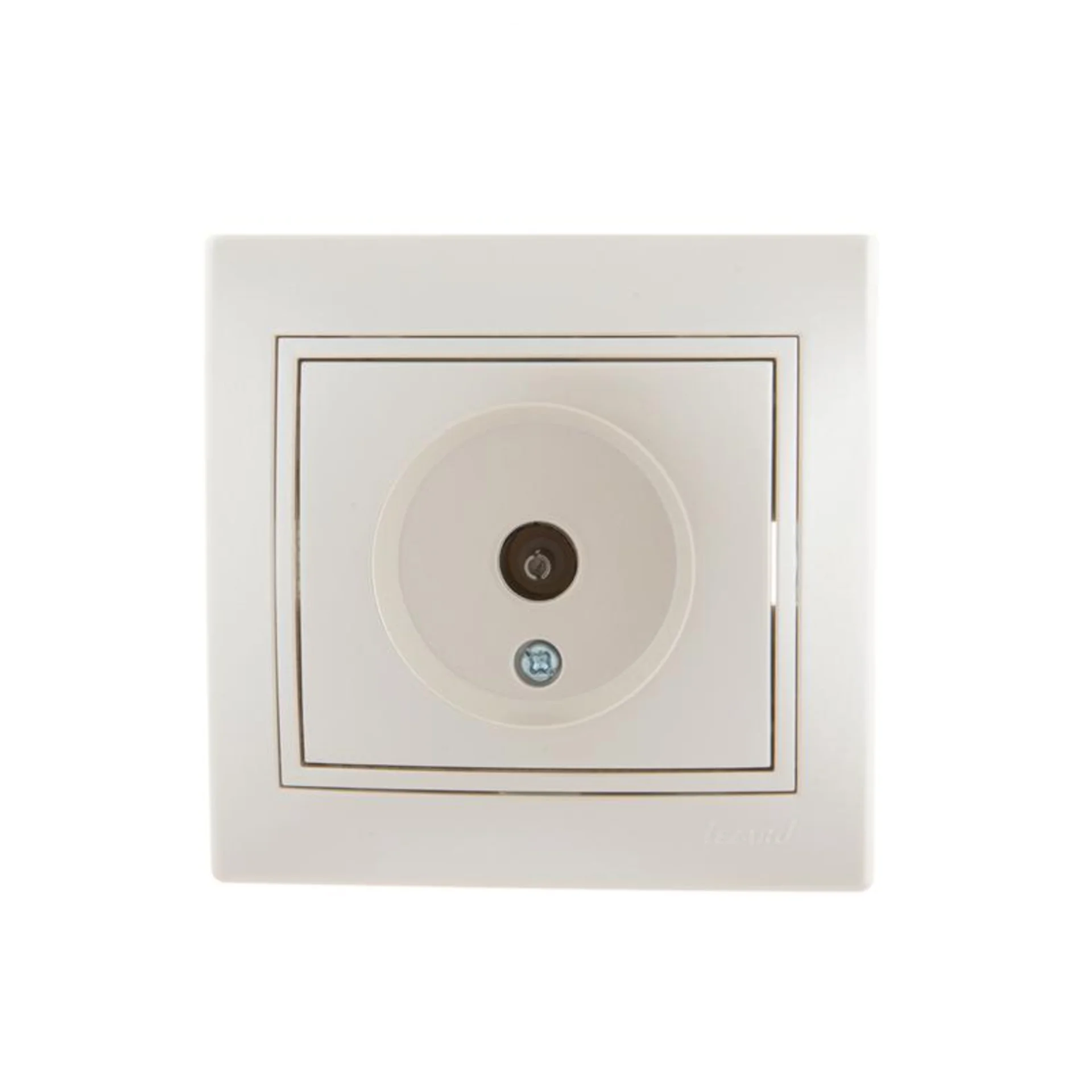 Розетка телевизионная проходная TV СП Mira 16А IP20 со вставкой жемчуж./бел. перламутр. LEZARD 701-3