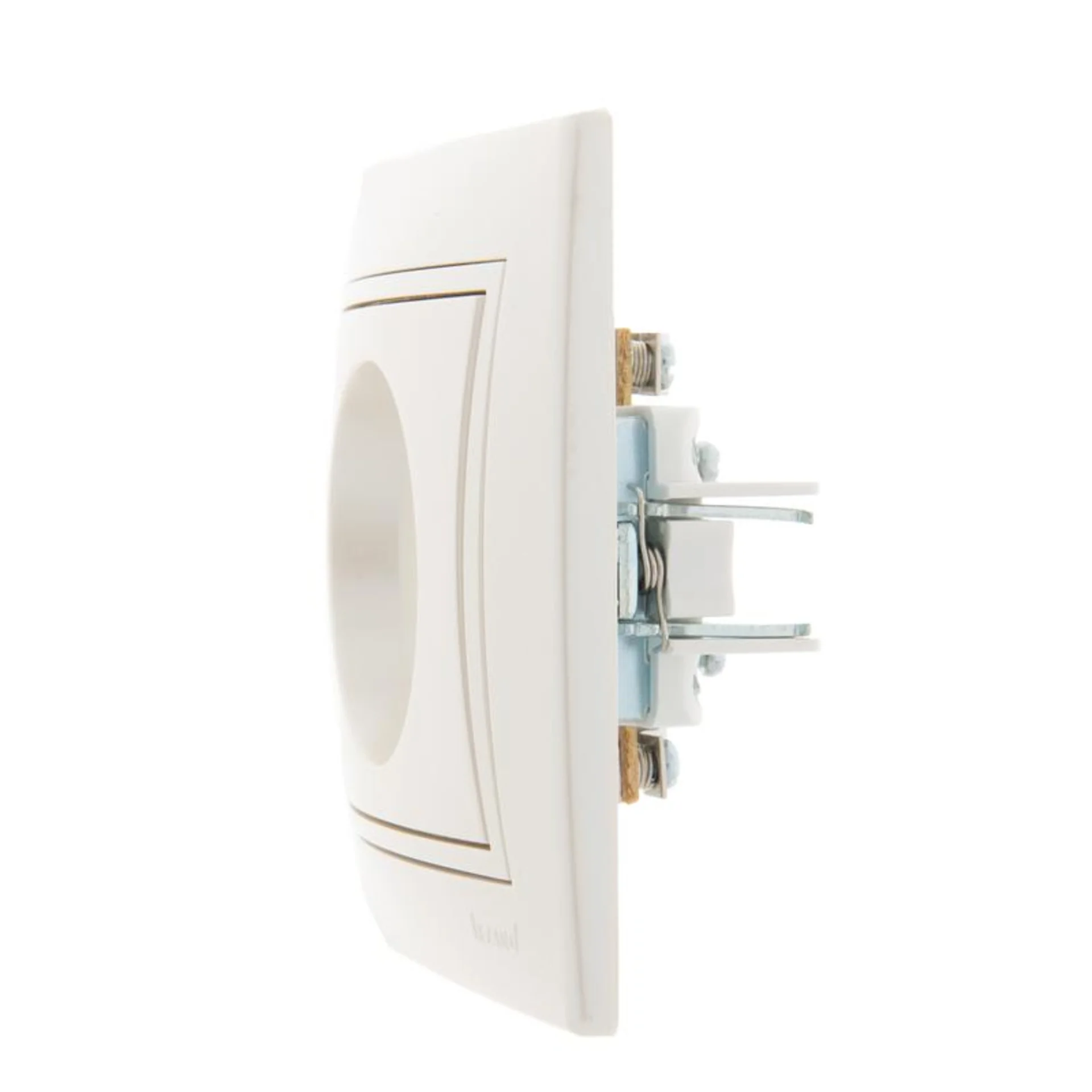 Розетка телевизионная проходная TV СП Mira 16А IP20 со вставкой жемчуж./бел. перламутр. LEZARD 701-3