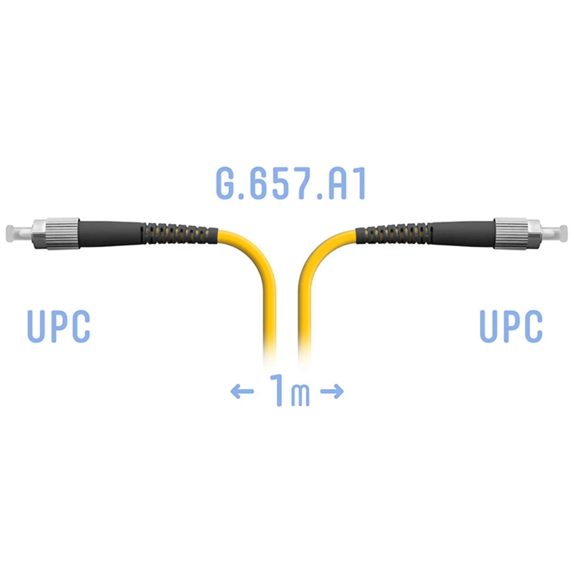 Патчкорд оптический B-Optix FC/UPC SM G.657.A1 1 метр
