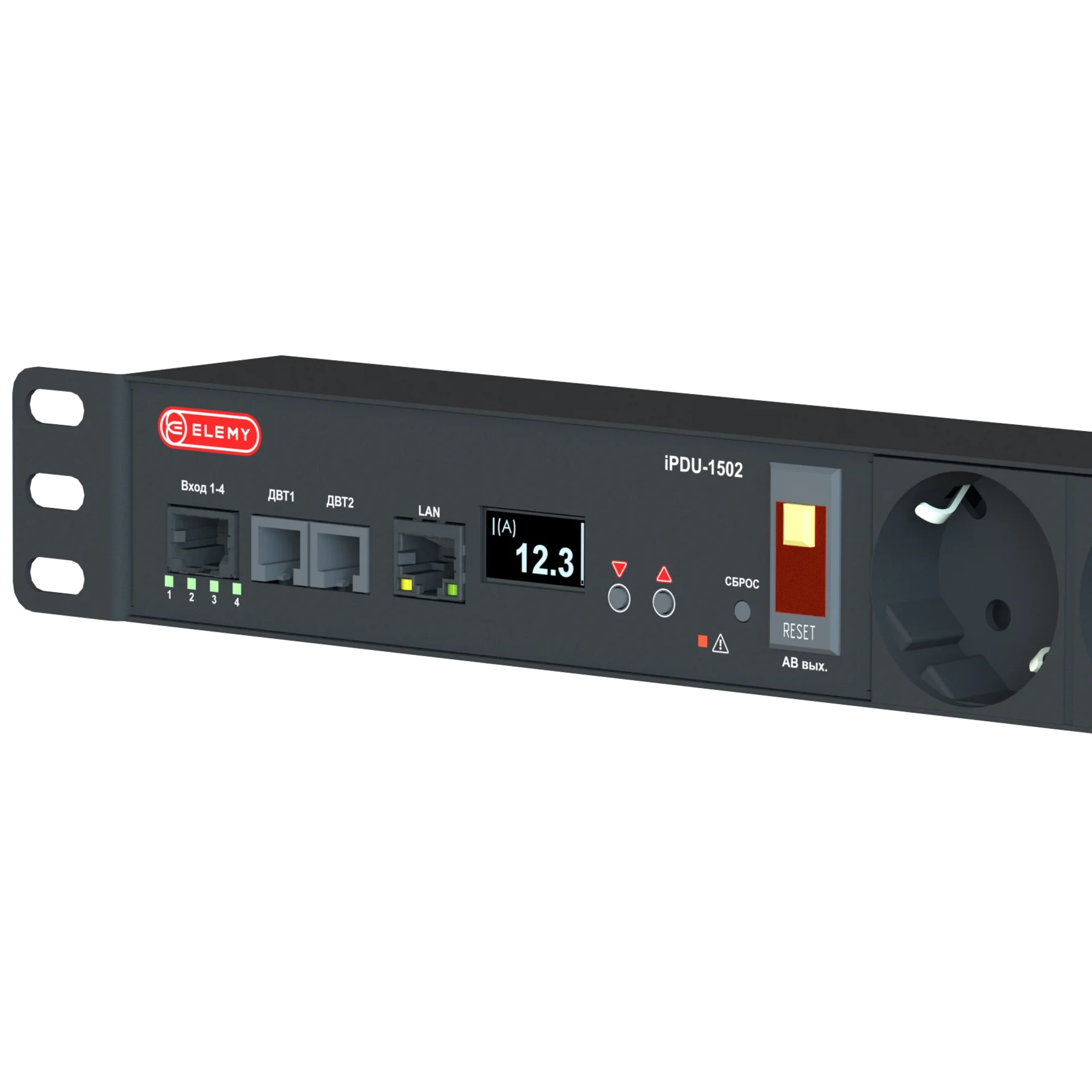 Блок розеток интеллектуальный: Ethernet, 1U 19", 230V, 15A, in: Schuko, out: (6) Schuko