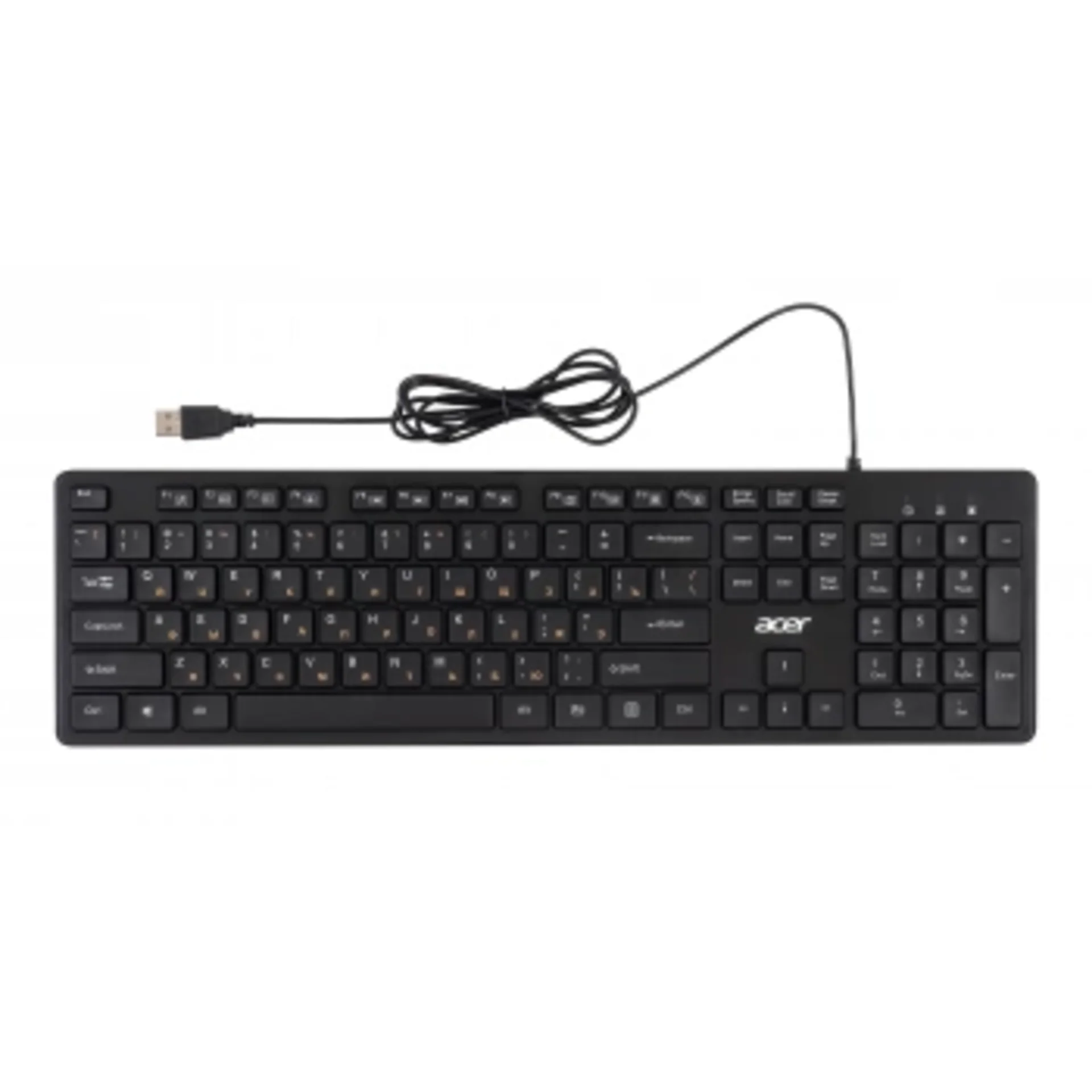 Клавиатура Acer OKW122 черный USB Multimedia (ZL.KBDEE.00C)
