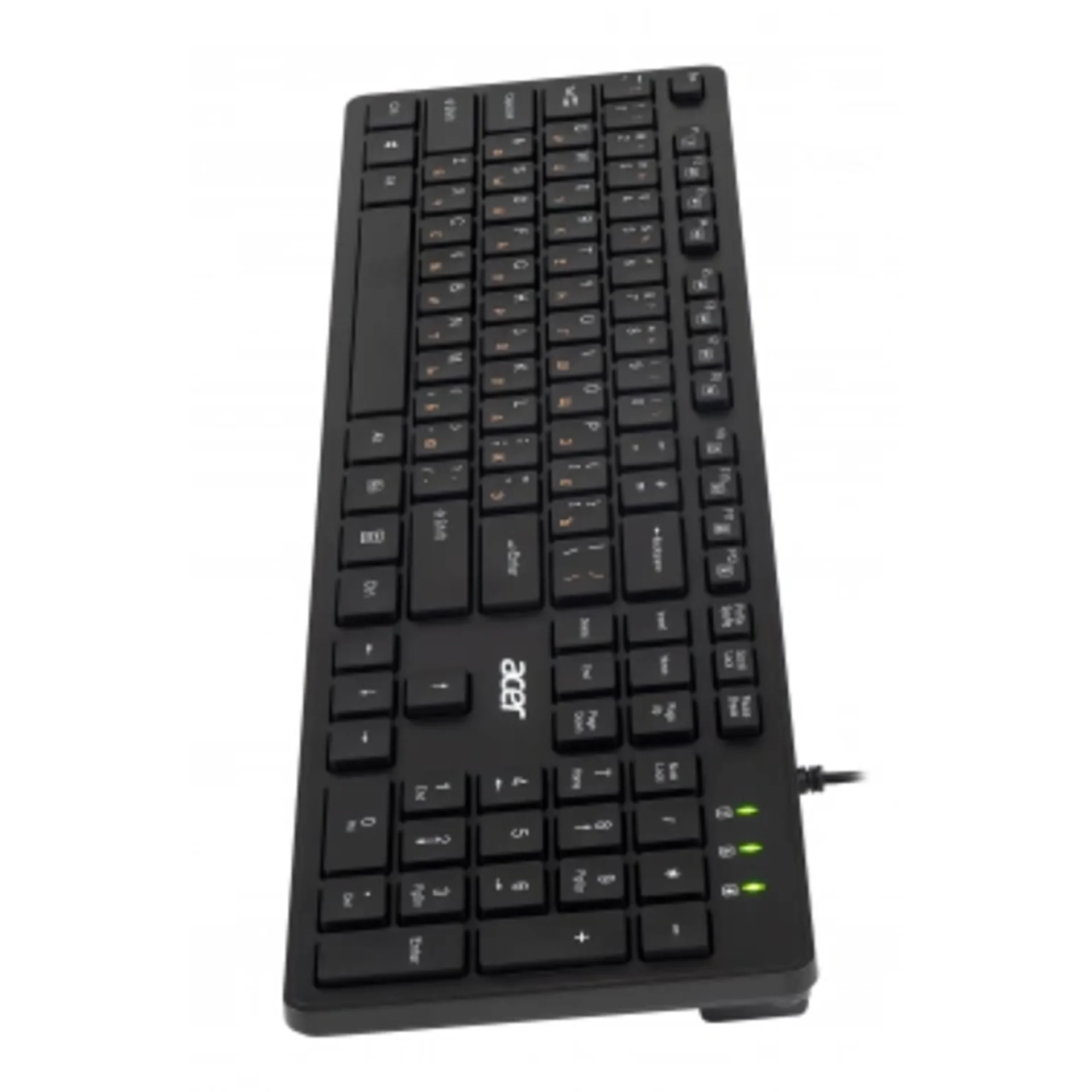 Клавиатура Acer OKW122 черный USB Multimedia (ZL.KBDEE.00C)