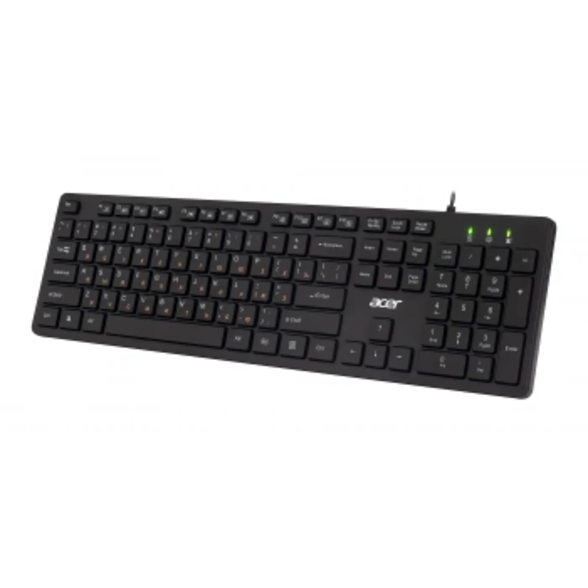 Клавиатура Acer OKW122 черный USB Multimedia (ZL.KBDEE.00C)