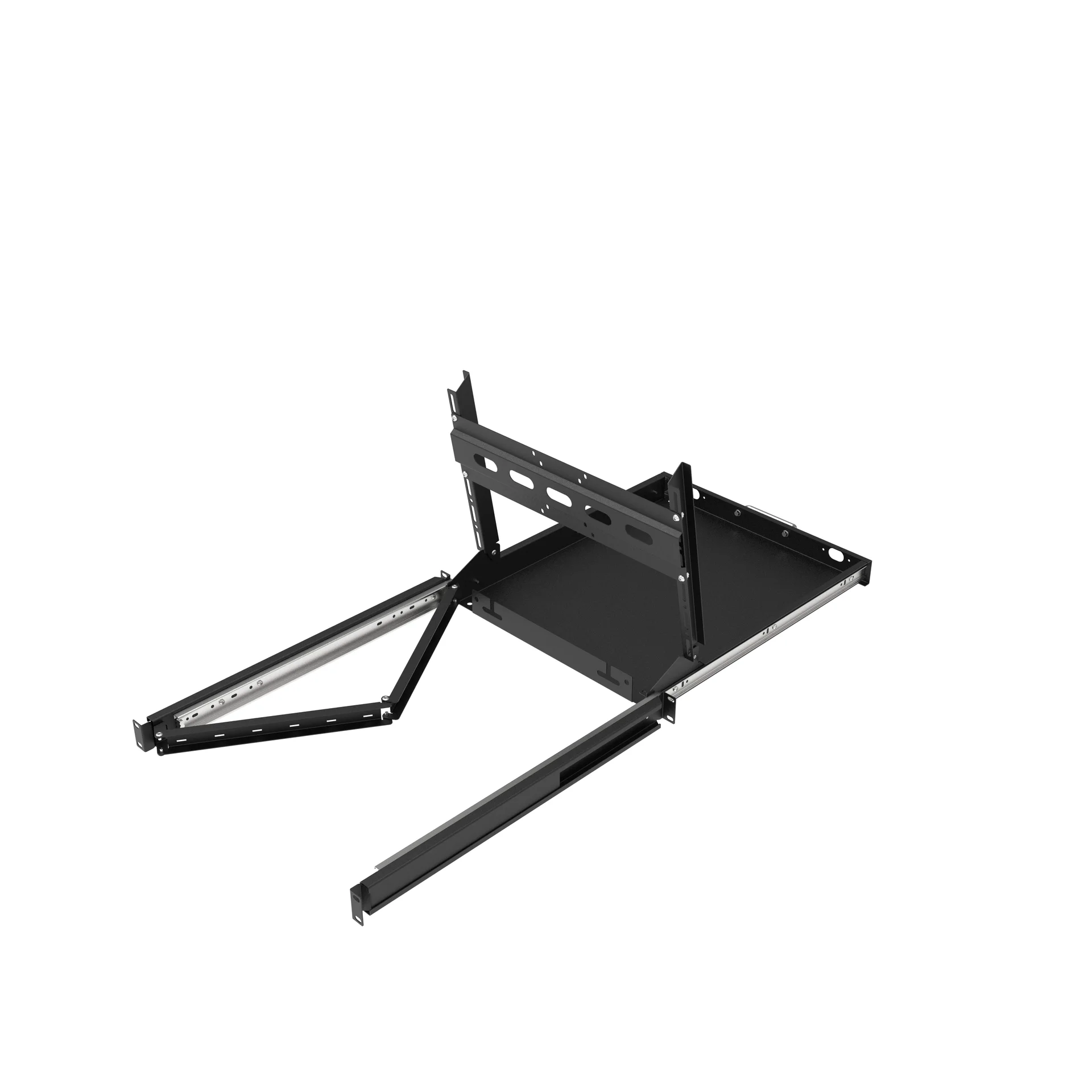 Полка выдвижная для монитора в шкафы глубиной 800мм (глубина полки 550мм), цвет черный (SNR-SHELF-MONITOR-550)