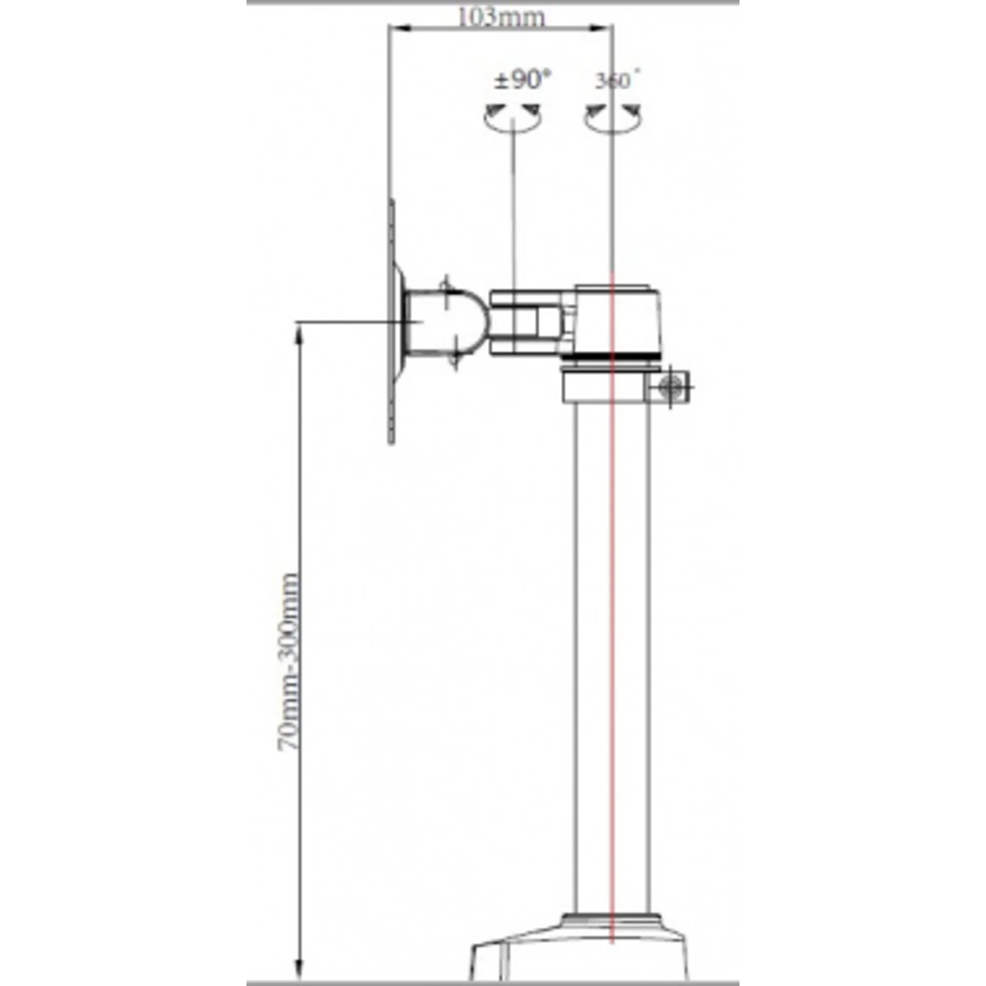 Кронштейн для мониторов ЖК Buro M3 черный 15"-27" макс.9кг крепление к столешнице поворот и наклон
