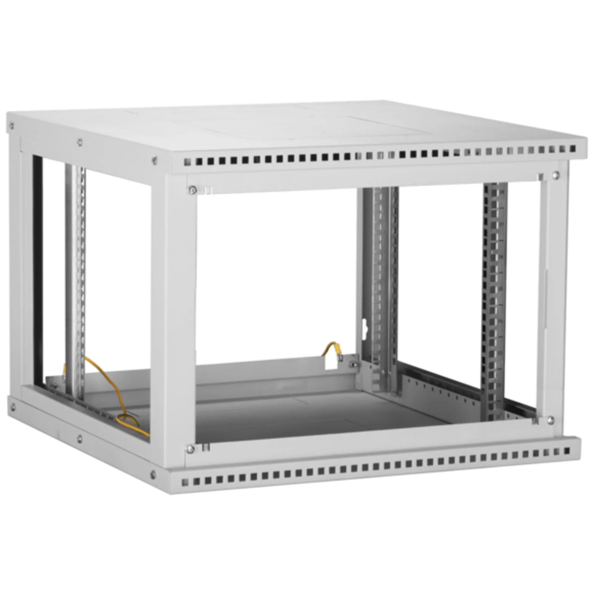 Настенный разборный шкаф TLK 19", 12U, стеклянная дверь, Ш600хВ569хГ600мм, 2 пары монтажных направляющих, серый