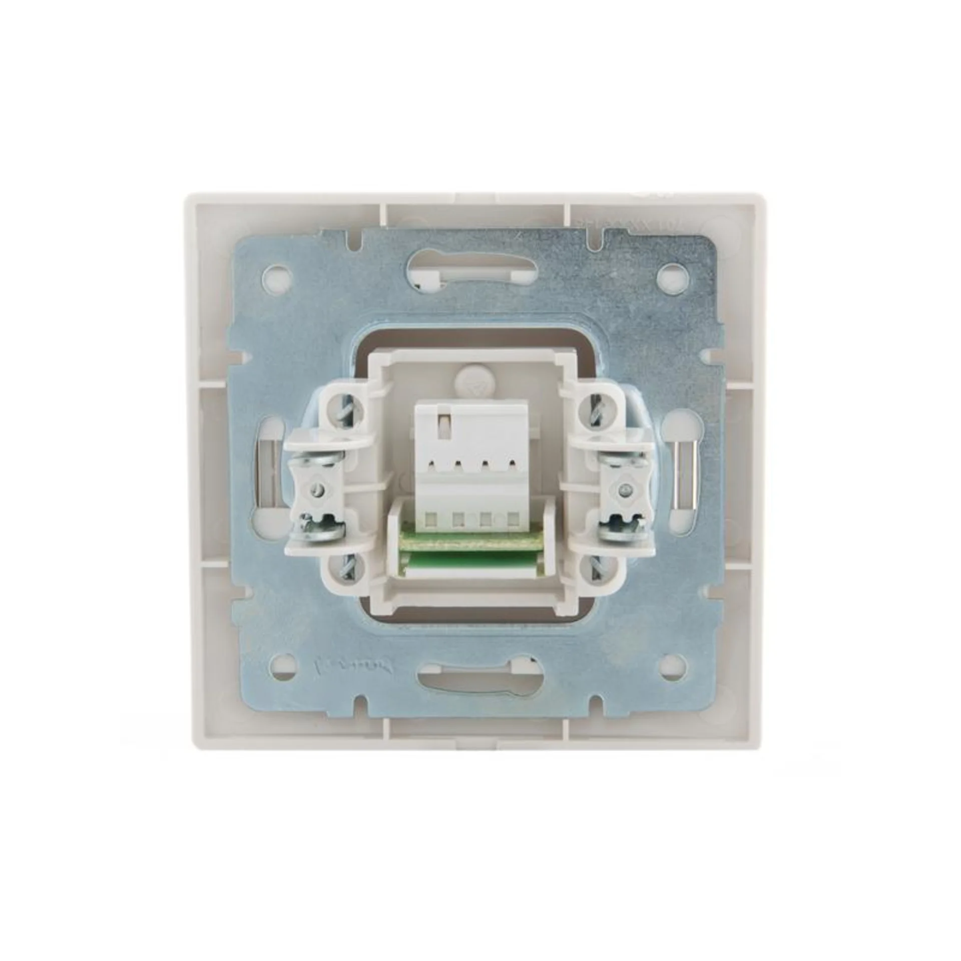 Розетка телефонная 1-м СП Mira RJ11 16А IP20 евро стандарт со вставкой жемчуж./бел. перламутр. LEZAR