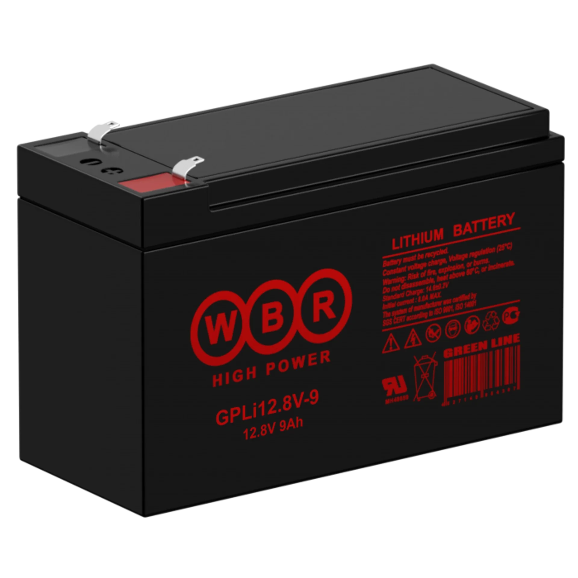Литий-железо-фосфатный (LiFePO) аккумулятор WBR GPLi 12.8V-9