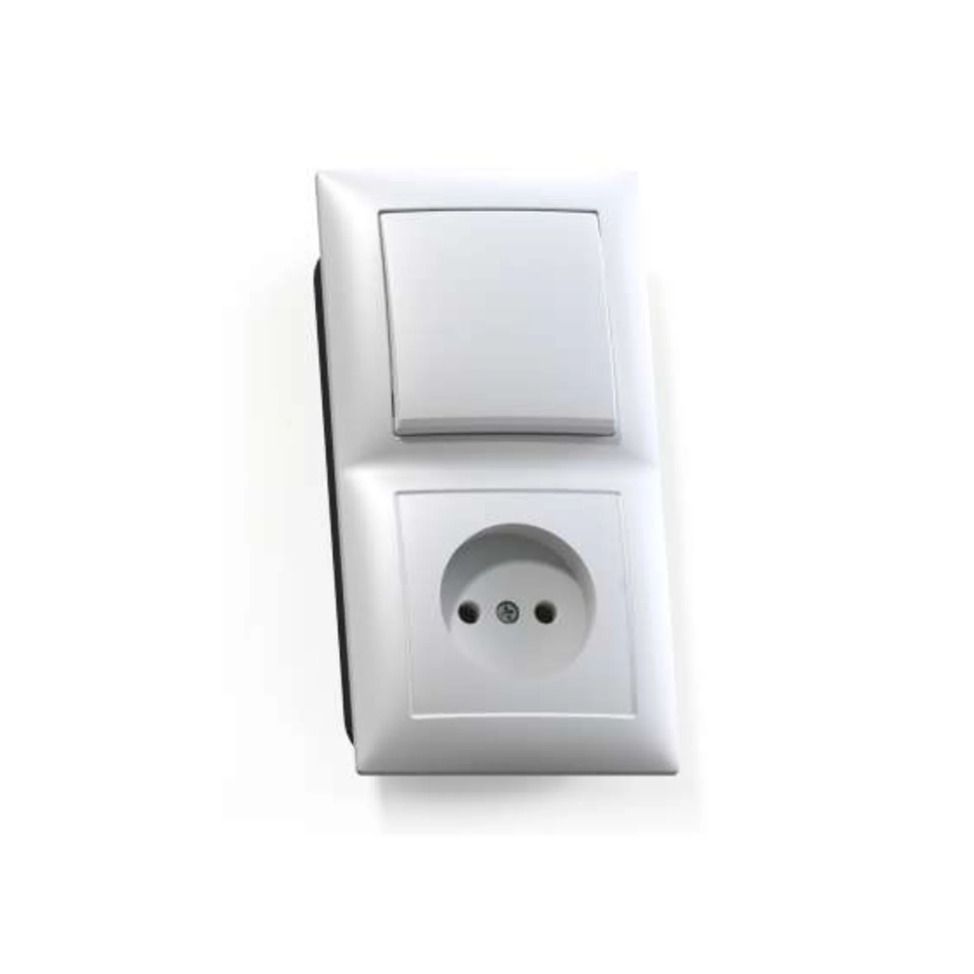 Блок СП БКВР-408 Селена (1-кл. выкл. + розетка) бел. Кунцево 8200