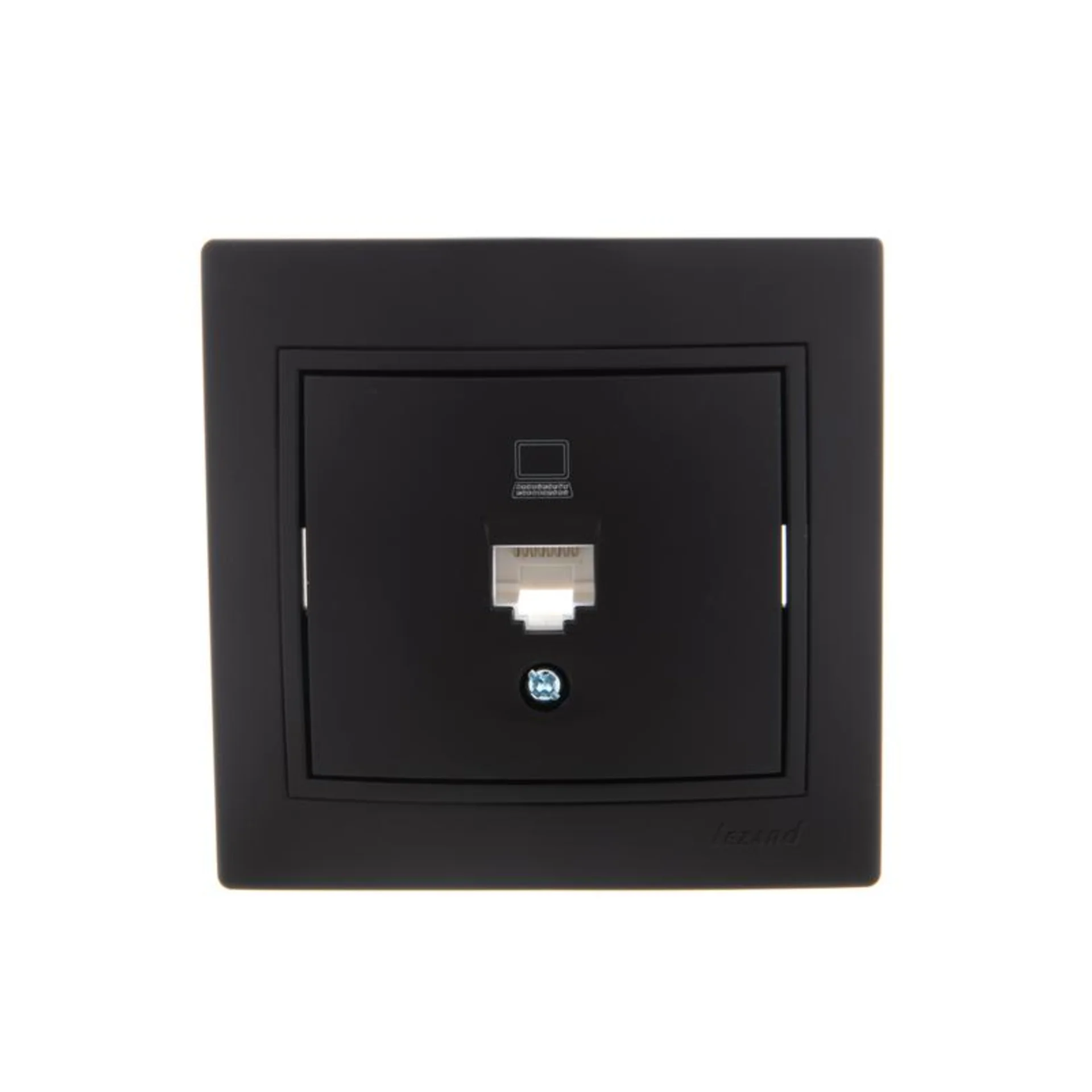 Розетка компьютерная 1-м СП Mira RJ45 черн. бархат LEZARD 701-4242-139