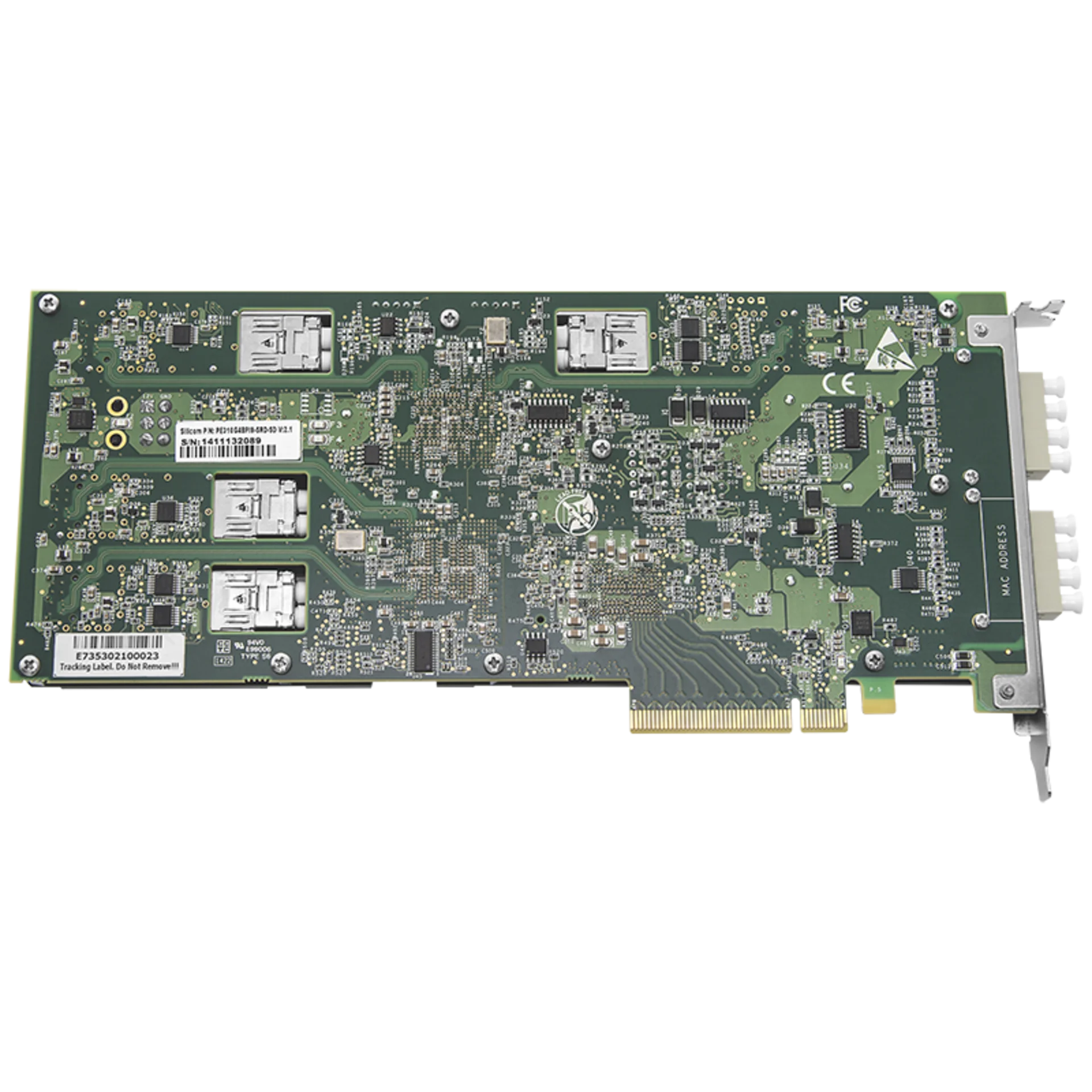 Сетевая карта 4 порта 1000Base-SX/10GBase-SR Bypass (LC, Intel 82599ES), Silicom PE310G4BPi9-SRD-SD