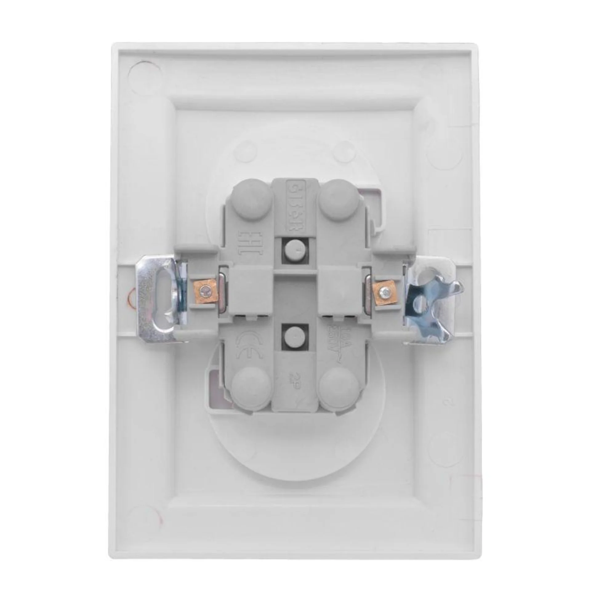 Розетка 2-м СП Минск 10А IP20 без заземл. защ. шторки бел. Basic EKF ERR10-102-100