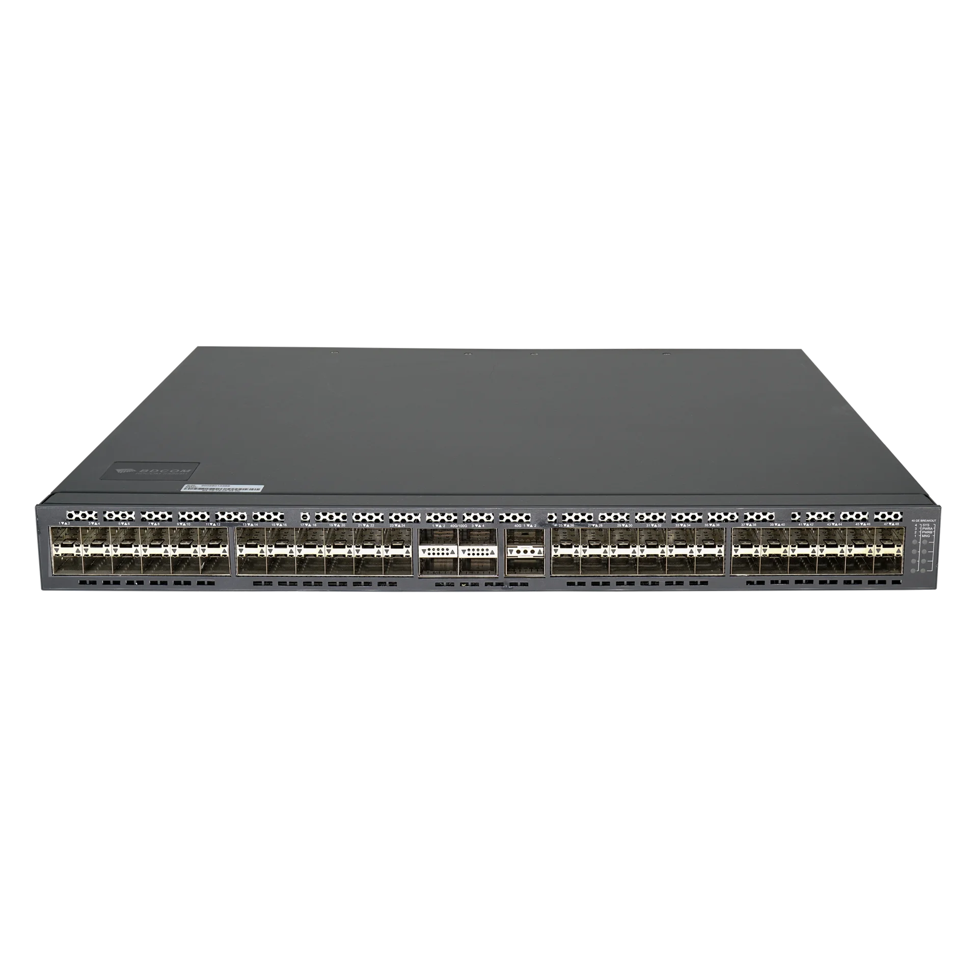 Управляемый коммутатор уровня 3 BDCOM S5864HB, 48x 1/10GE SFP+, 2x 40 QSFP+, 4x 40/100GE QSFP28. Hot Swap БП 1+1, в комплекте 2x PSU AC ~220V AC