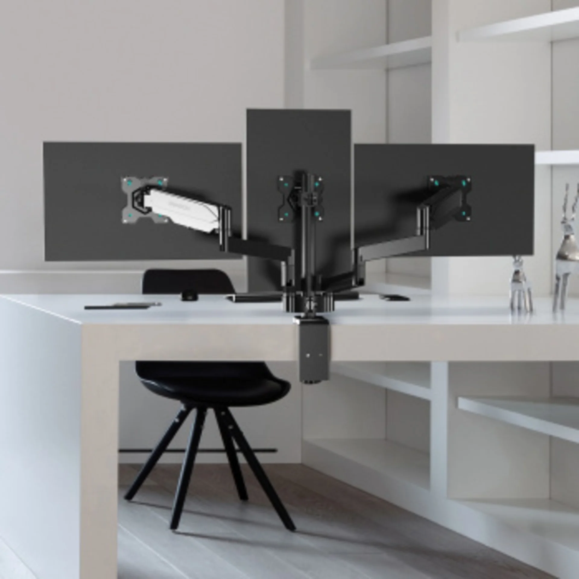 Кронштейн для мониторов Onkron G280 черный 13"-32" макс.24кг настольный поворот и наклон верт.переме