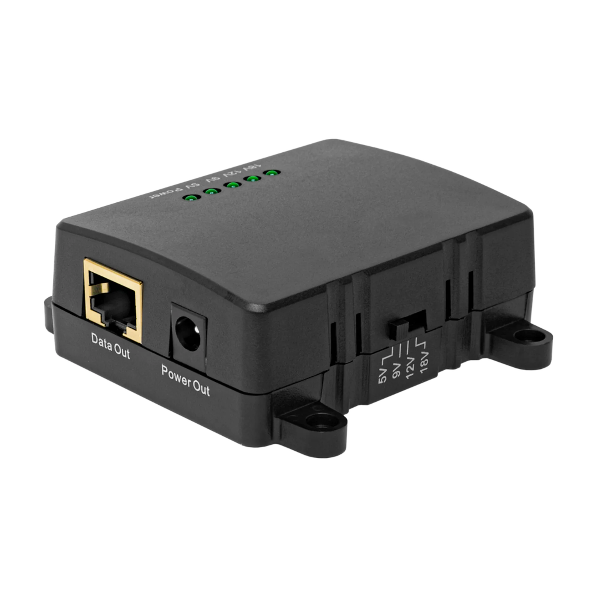 1-портовый сплиттер PS-250-1 PoE 802.3af/802.3at 10/100/1000Mbps, 5В/3А, 9В/2.5А, 12В/2.5А, 18В/1.6А
