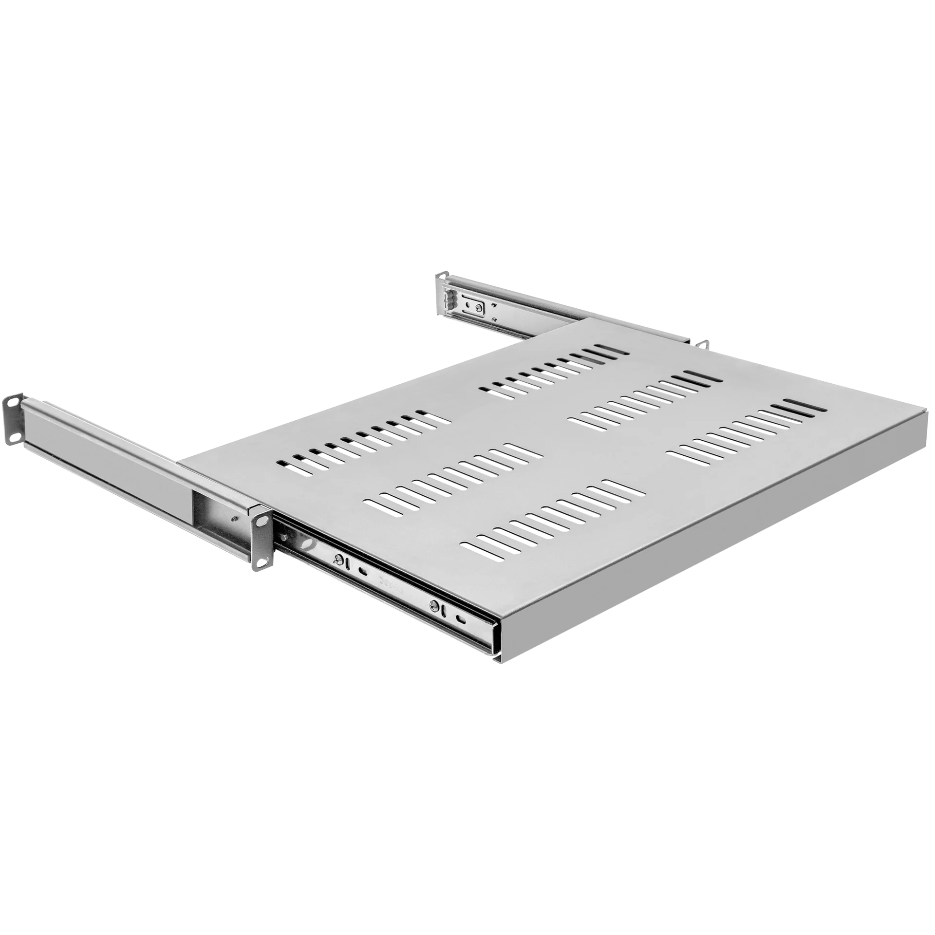 Полка выдвижная для шкафов глубиной от 800 до 1000мм (глубина полки 550мм), распределенная нагрузка 20кг, цвет-серый