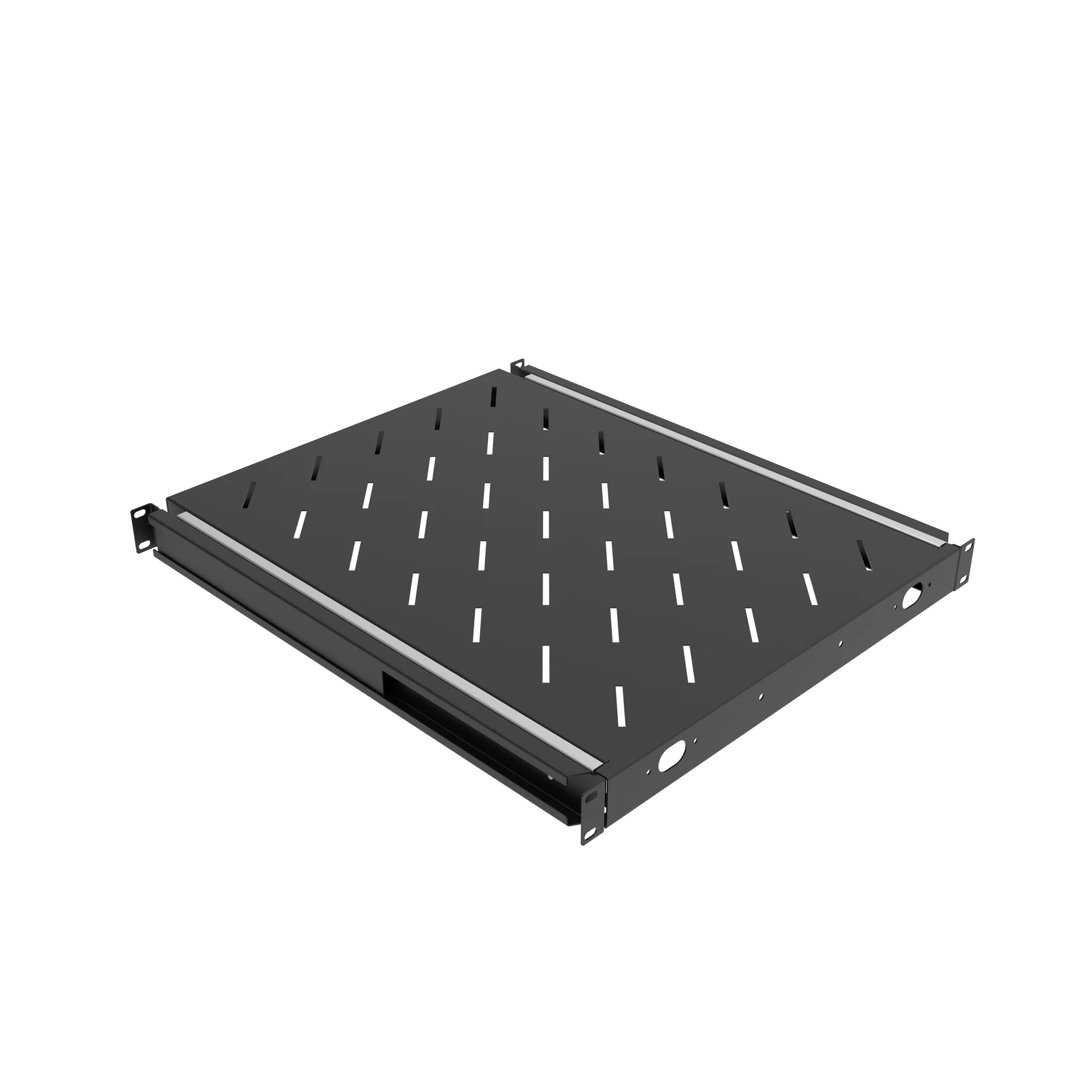 Полка выдвижная для шкафов глубиной от 800 до 1000мм (глубина полки 550мм), распределенная нагрузка 20кг, цвет-черный