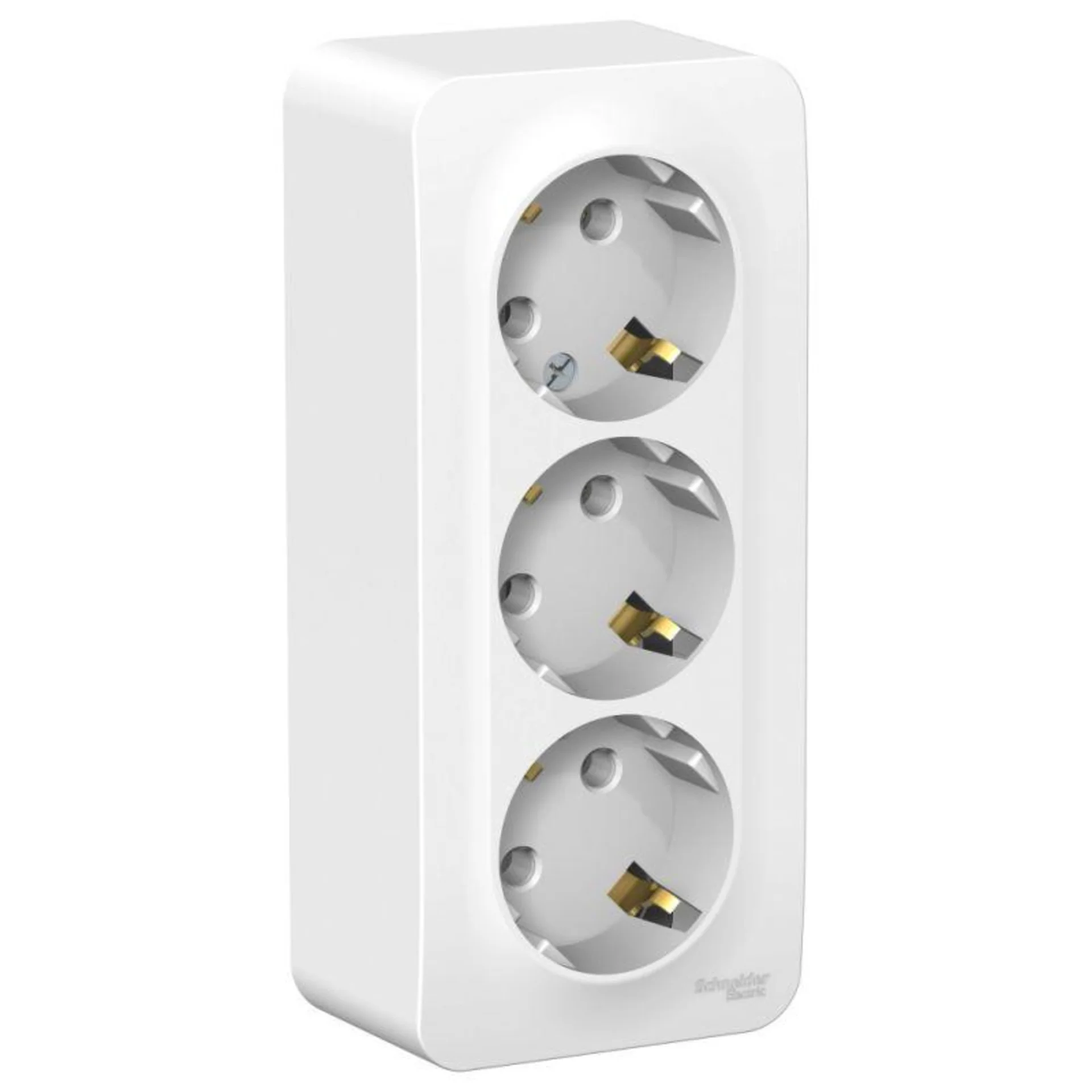 Розетка 3-м ОП Blanca 16А IP20 250В с заземл. без защ. шторок с изолир. пластиной бел. SE BLNRA01031