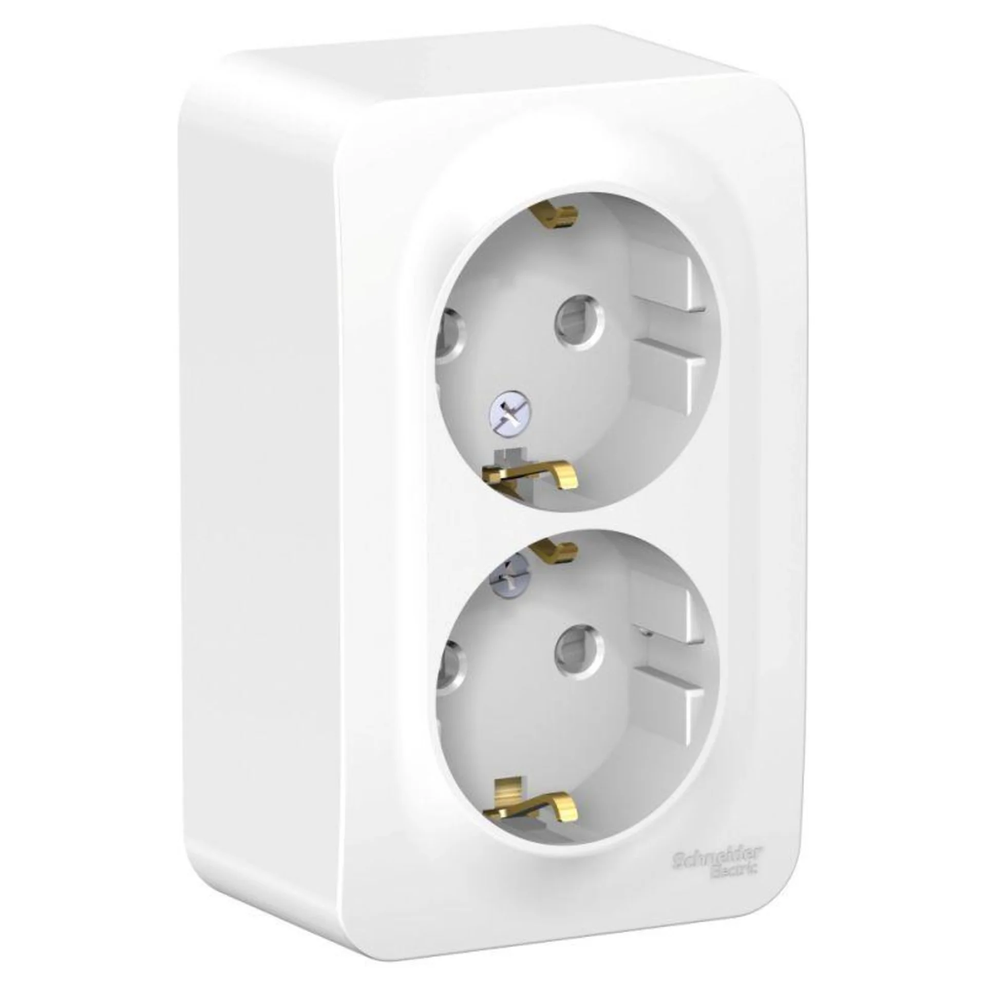 Розетка 2-м ОП Blanca 16А IP20 250В с заземл. защ. шторки с изолир. пластиной бел. SE BLNRA011211