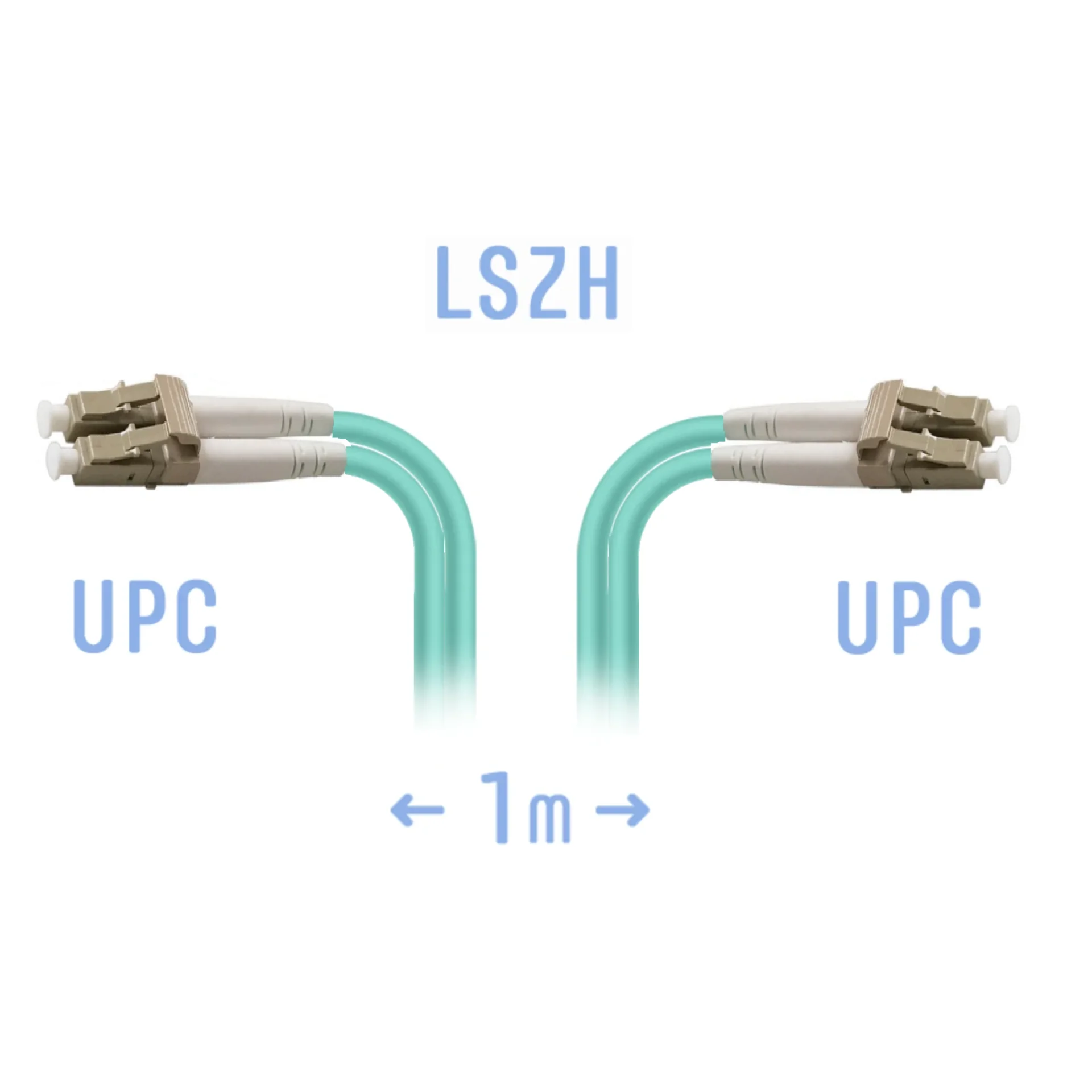 Патчкорд оптический B-Optix LC/UPC MM Duplex 1 метр