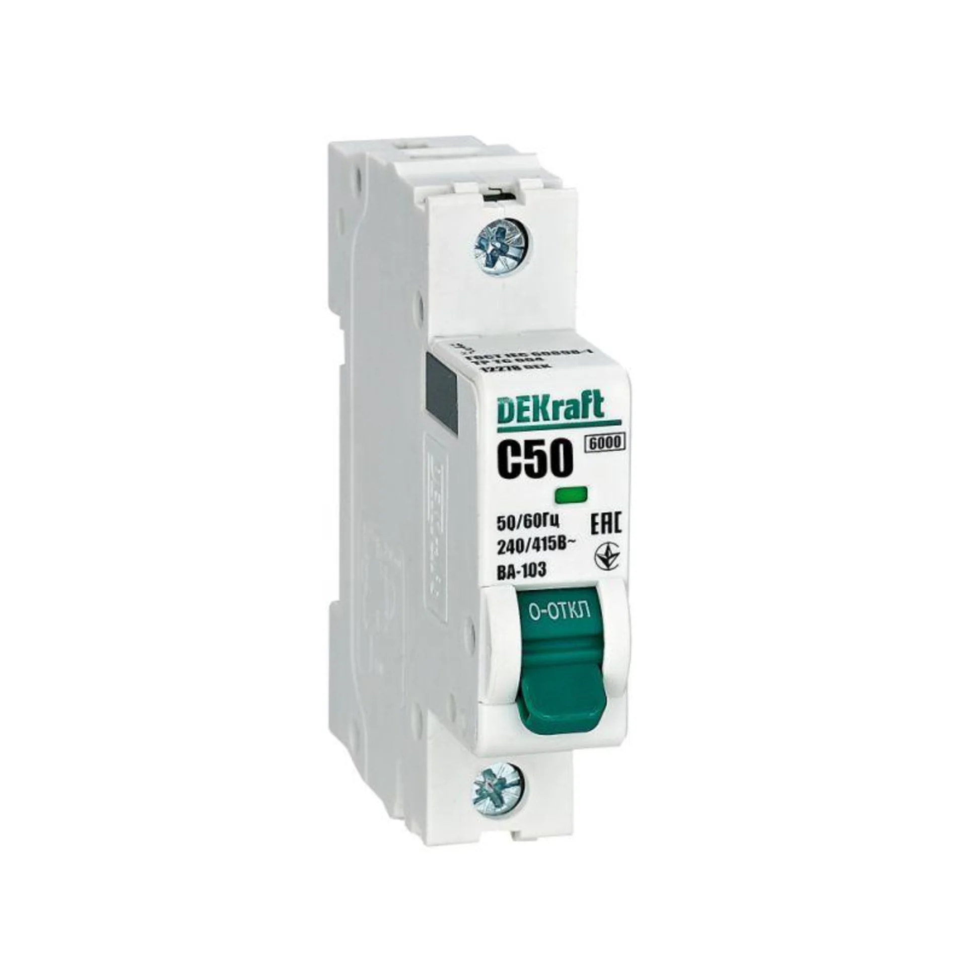 Выключатель автоматический модульный 1п C 50А 6кА ВА-103 DEKraft 12278DEK